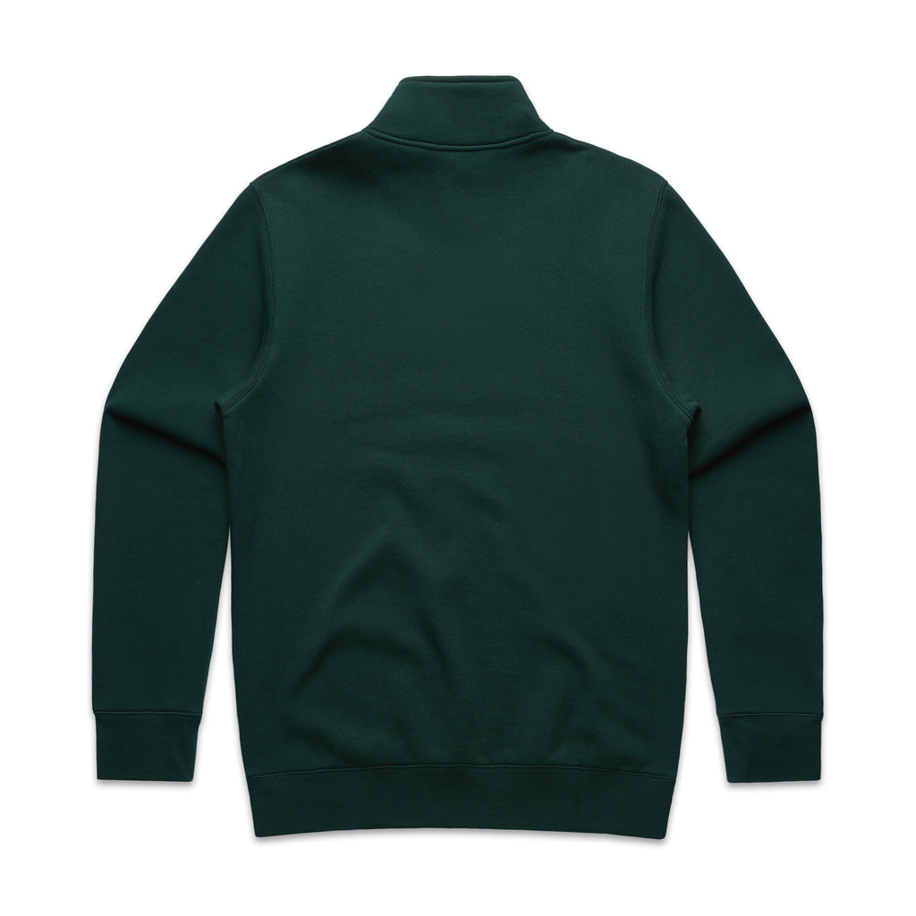 AS Colour Stencil Half Zip Crew 5125 - 5125 Half Zip Crew Pine Green Back - Custom Printed - Print Blanc