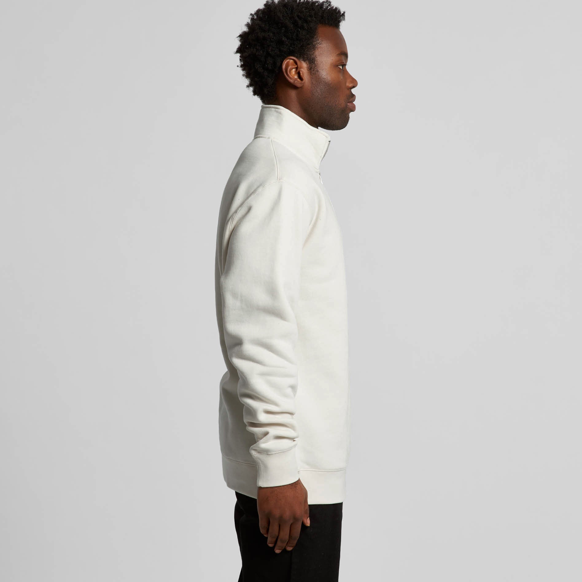 AS Colour Stencil Half Zip Crew 5125 - 5125 Half Zip Crew Side - Custom Printed - Print Blanc