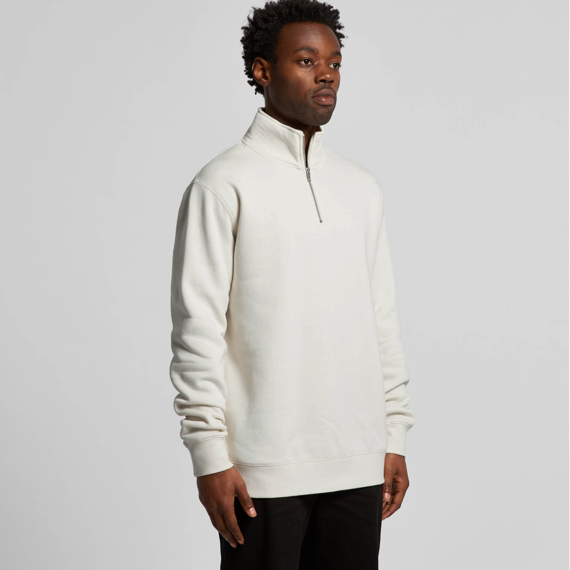 AS Colour Stencil Half Zip Crew 5125 - 5125 Half Zip Crew Turn - Custom Printed - Print Blanc