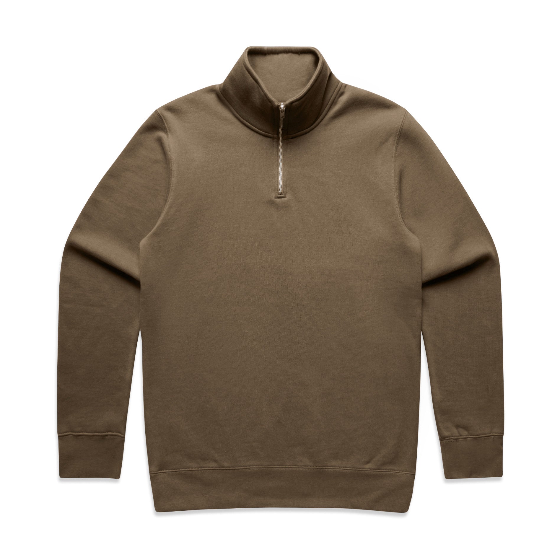 AS Colour Stencil Half Zip Crew 5125 - 5125 Half Zip Crew Walnut Front - Custom Printed - Print Blanc