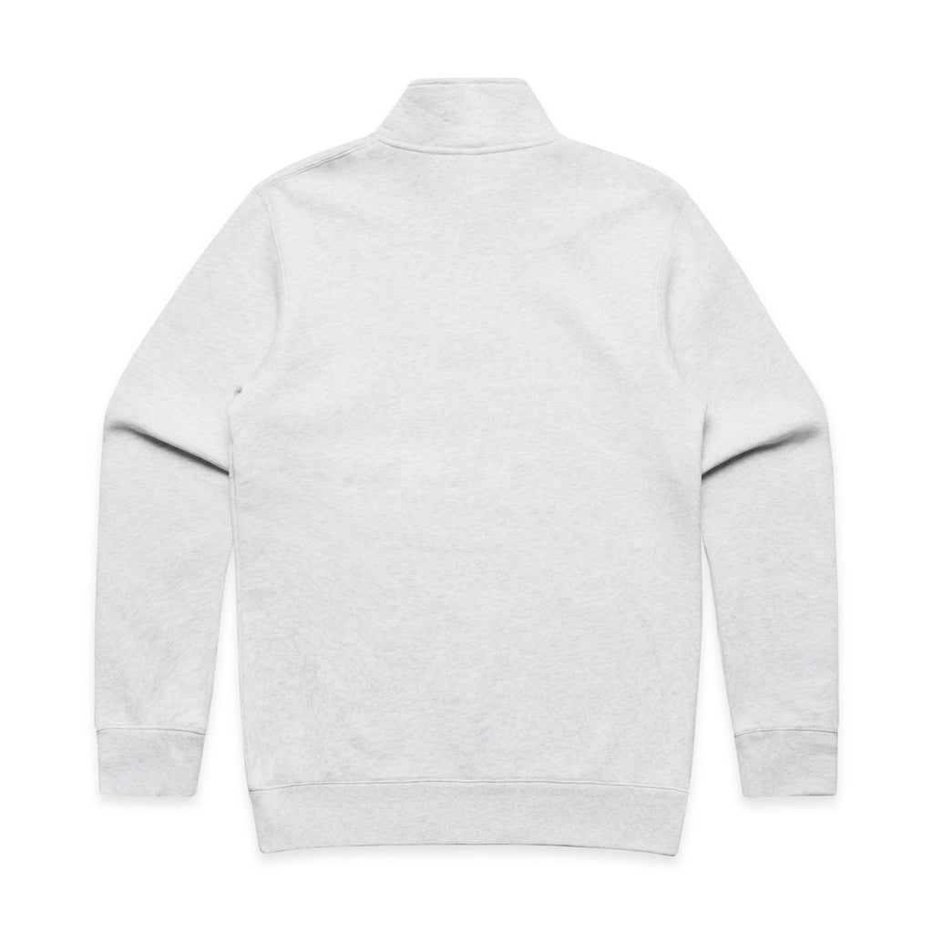 AS Colour Stencil Half Zip Crew 5125 - 5125 Half Zip Crew White Marle Back - Custom Printed - Print Blanc