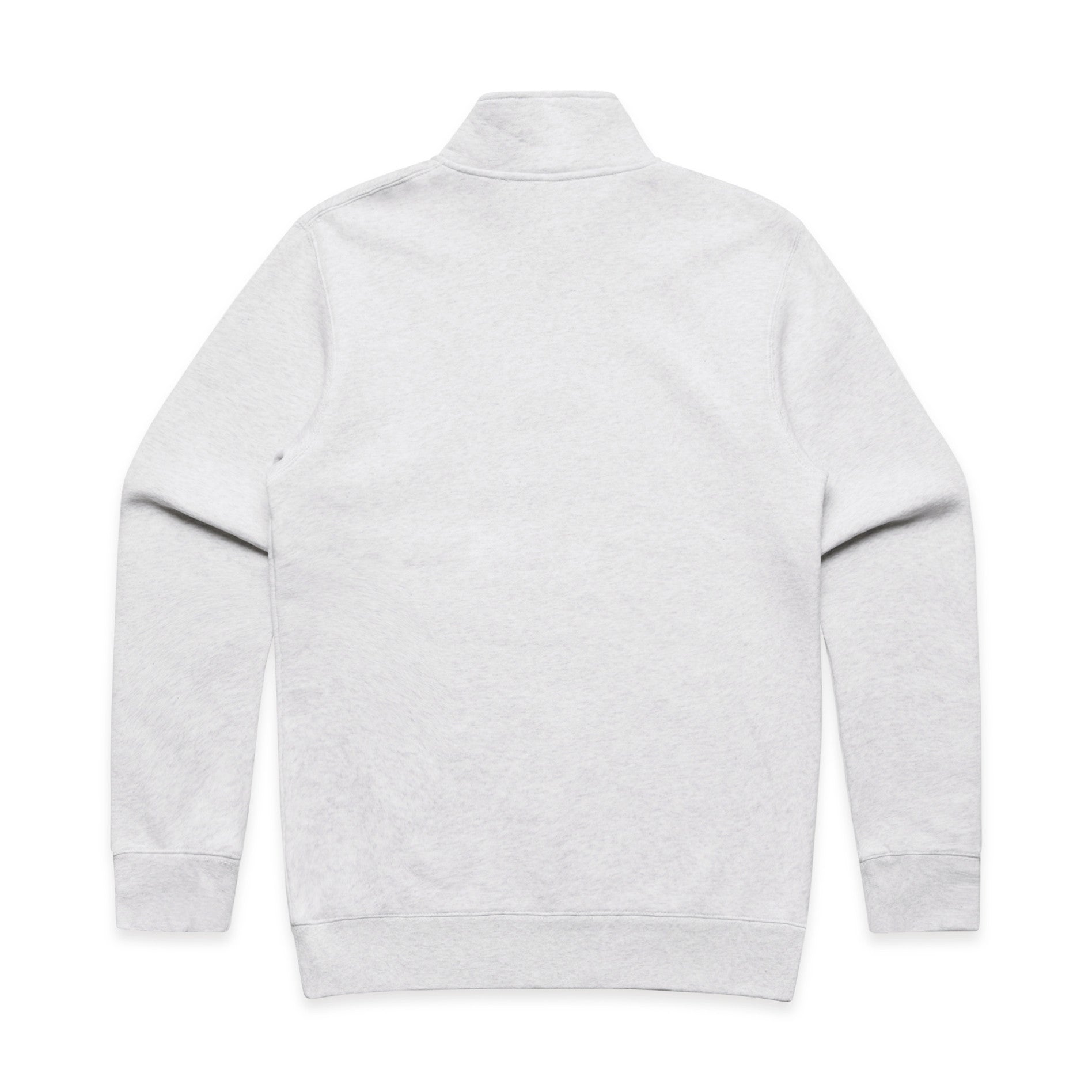 AS Colour Stencil Half Zip Crew 5125 - 5125 Half Zip Crew White Marle Back - Custom Printed - Print Blanc