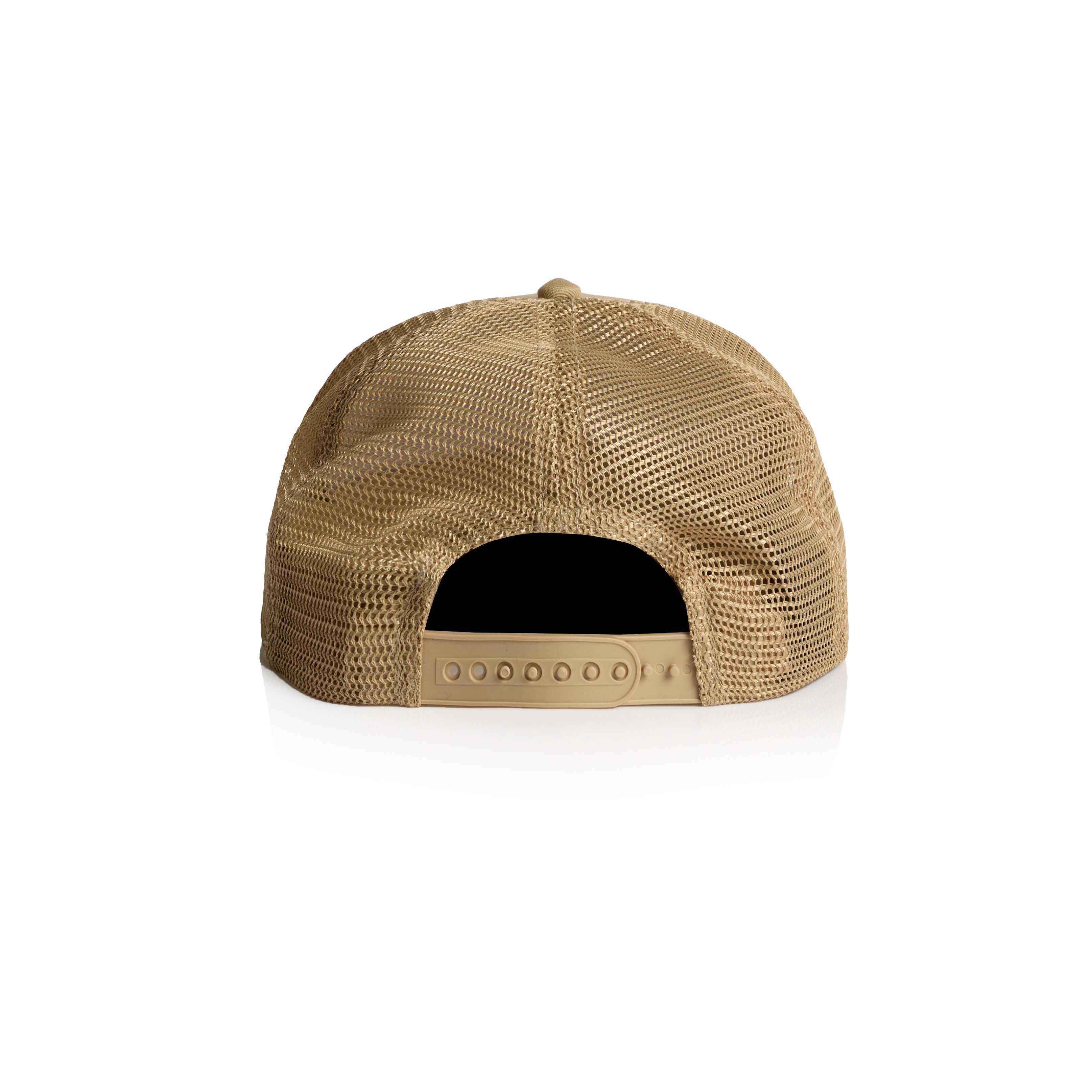 Ascolour Stock Trucker Cap 1108 Stock Trucker Cap Khaki Back - Custom Printed - Print Blanc
