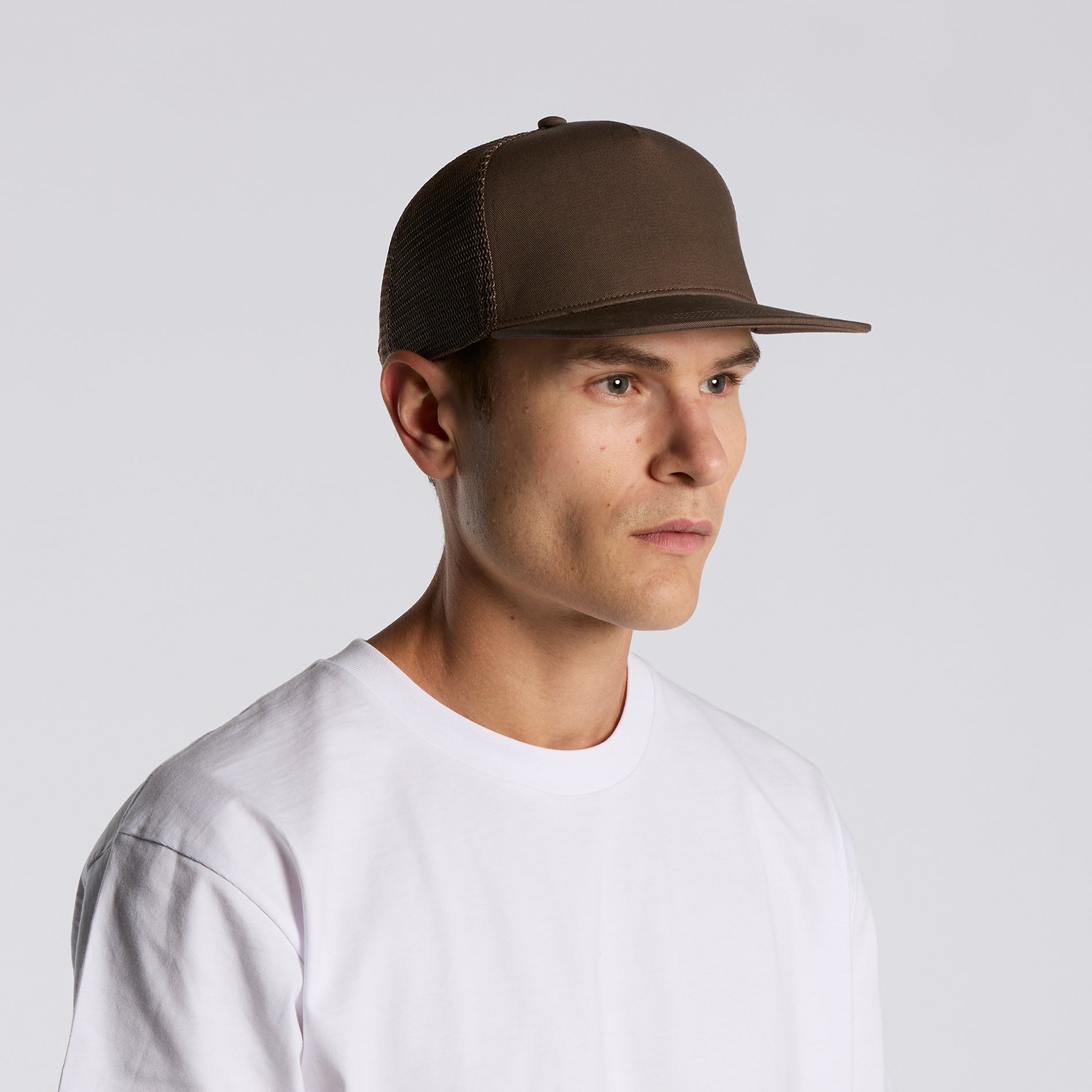 Ascolour Stock Trucker Cap 1108 Stock Trucker Cap Main Front - Custom Printed - Print Blanc