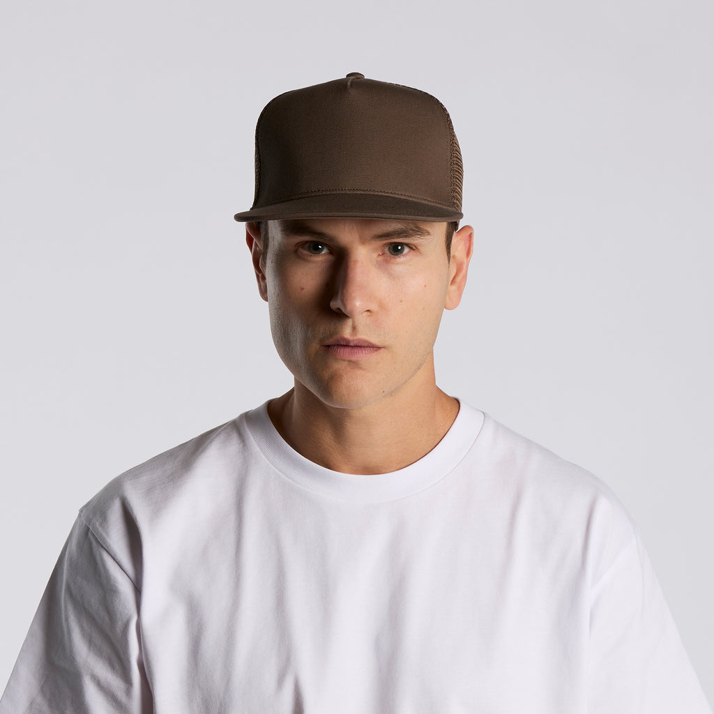 Ascolour Stock Trucker Cap 1108 Stock Trucker Cap Turn Front - Custom Printed - Print Blanc