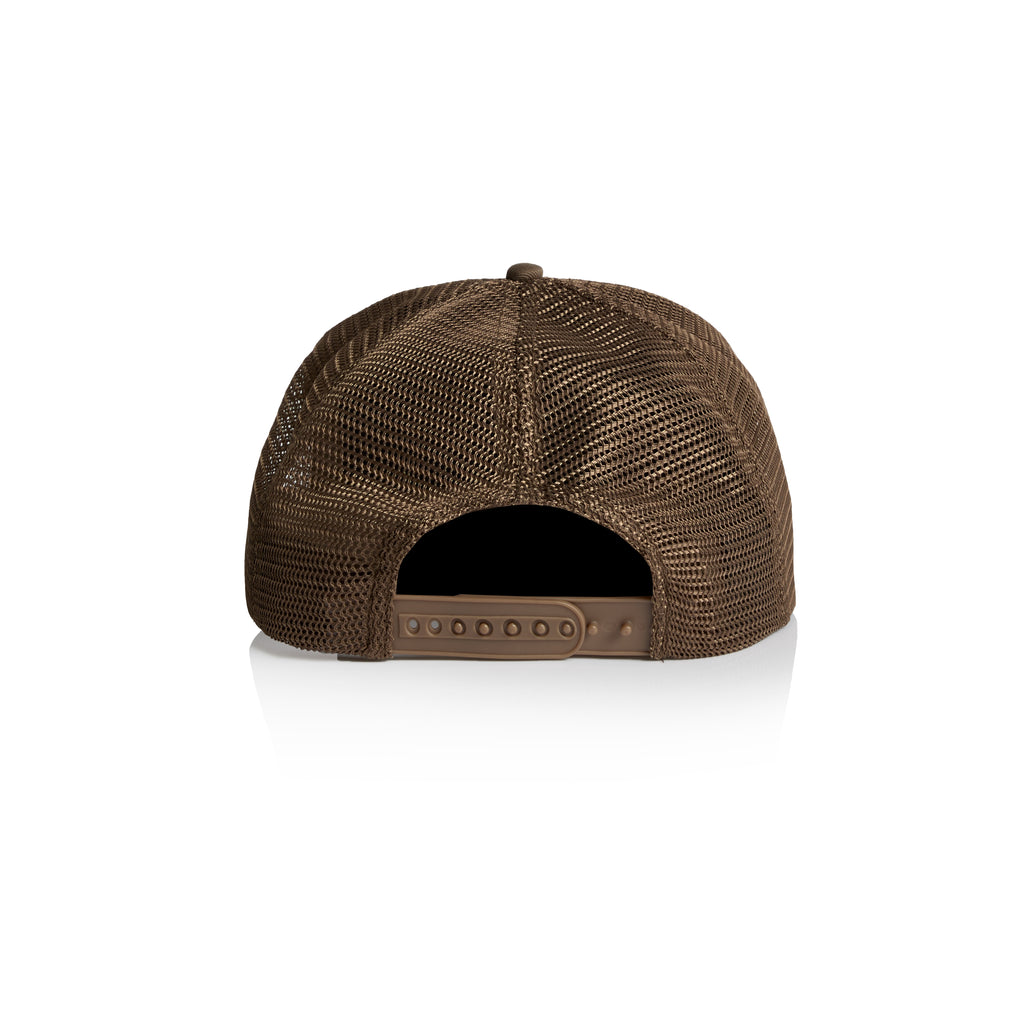 Ascolour Stock Trucker Cap 1108 Stock Trucker Cap Walnut Back - Custom Printed - Print Blanc