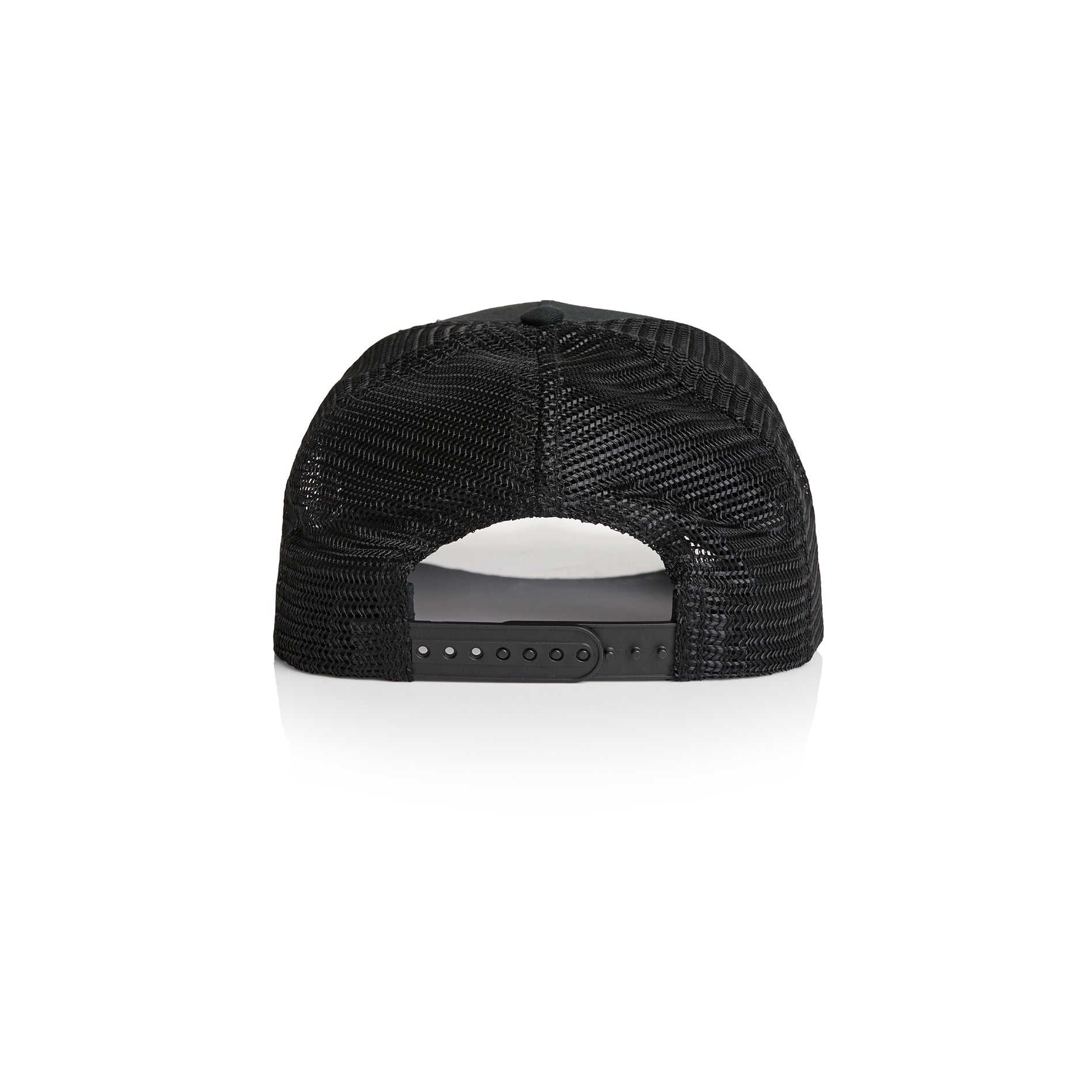 Ascolour Stock Trucker Cap 1108 Trucker Cap Black Back - Custom Printed - Print Blanc