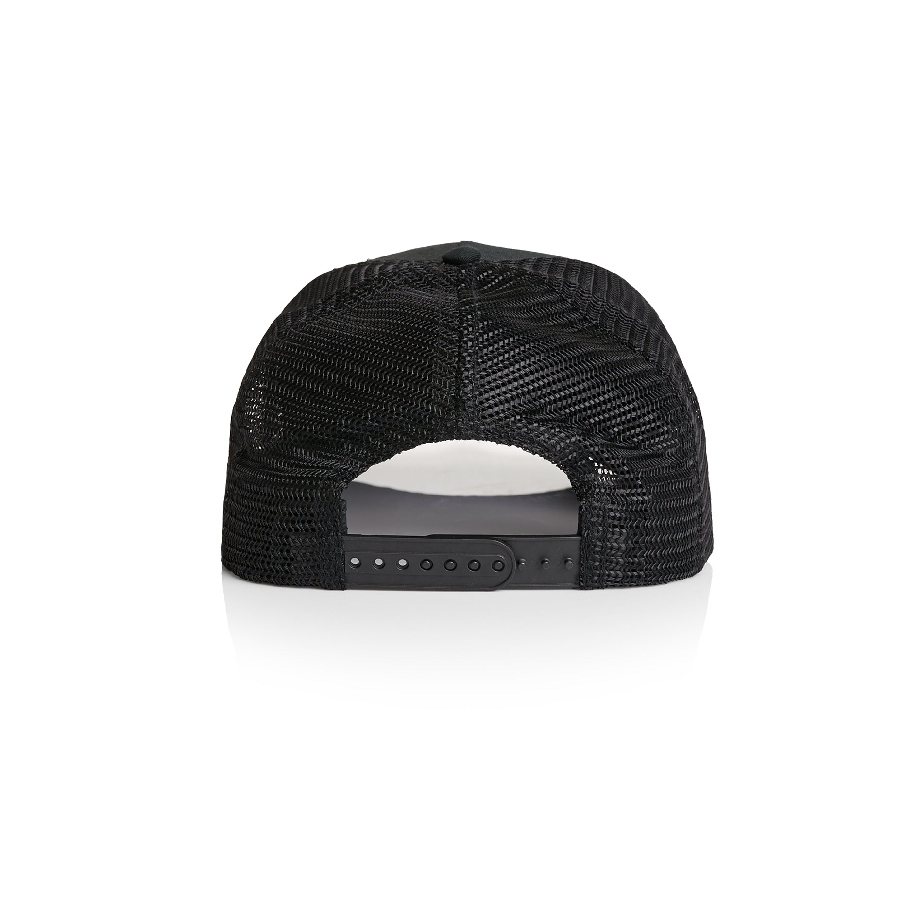 Ascolour Stock Trucker Cap 1108 Trucker Cap Black Back - Custom Printed - Print Blanc
