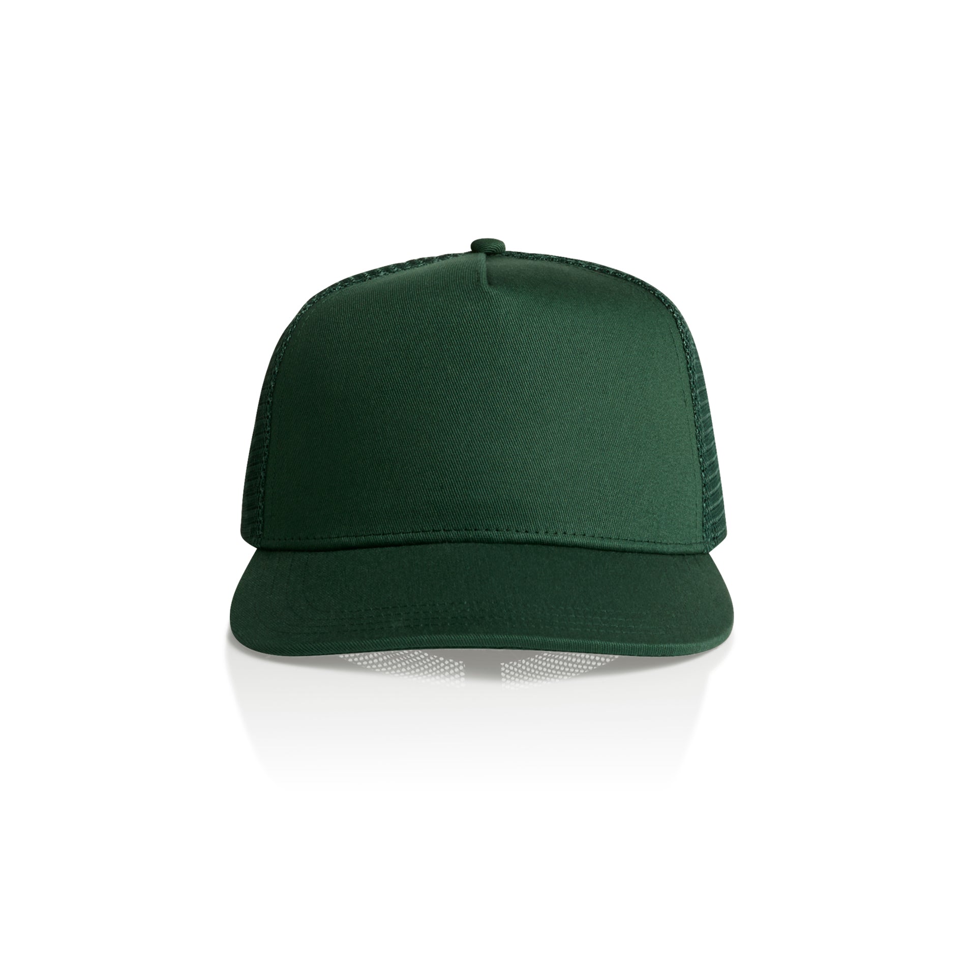 Ascolour Stock Trucker Cap 1108 Trucker Cap Forest Green Front - Custom Printed - Print Blanc