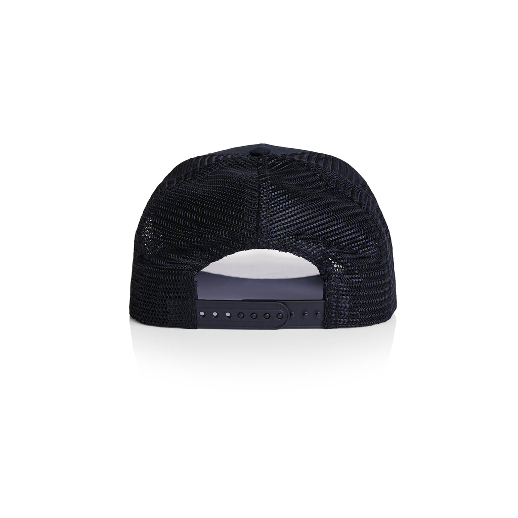 Ascolour Stock Trucker Cap 1108 Trucker Cap Navy Back - Custom Printed - Print Blanc
