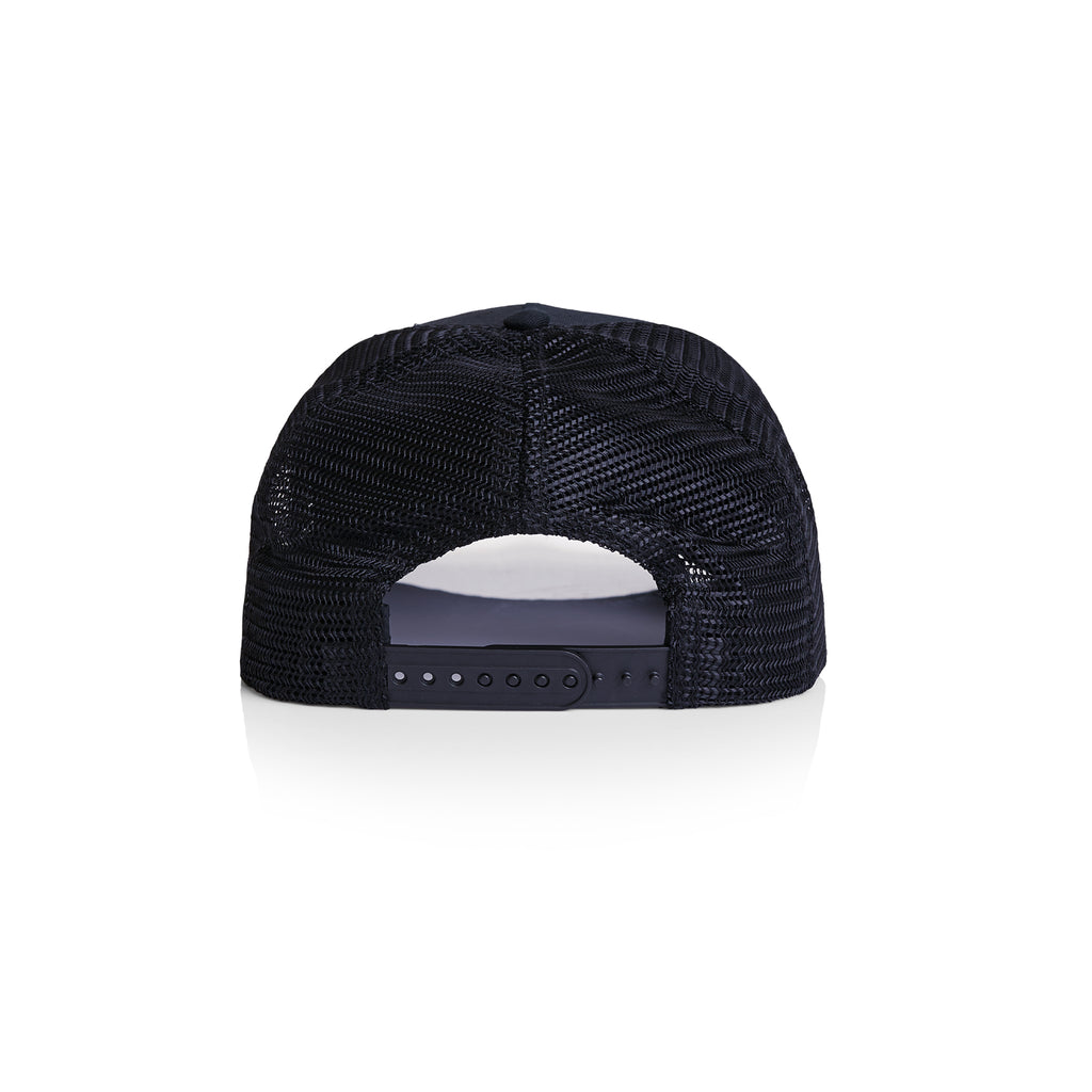 Ascolour Stock Trucker Cap 1108 Trucker Cap Navy Back - Custom Printed - Print Blanc