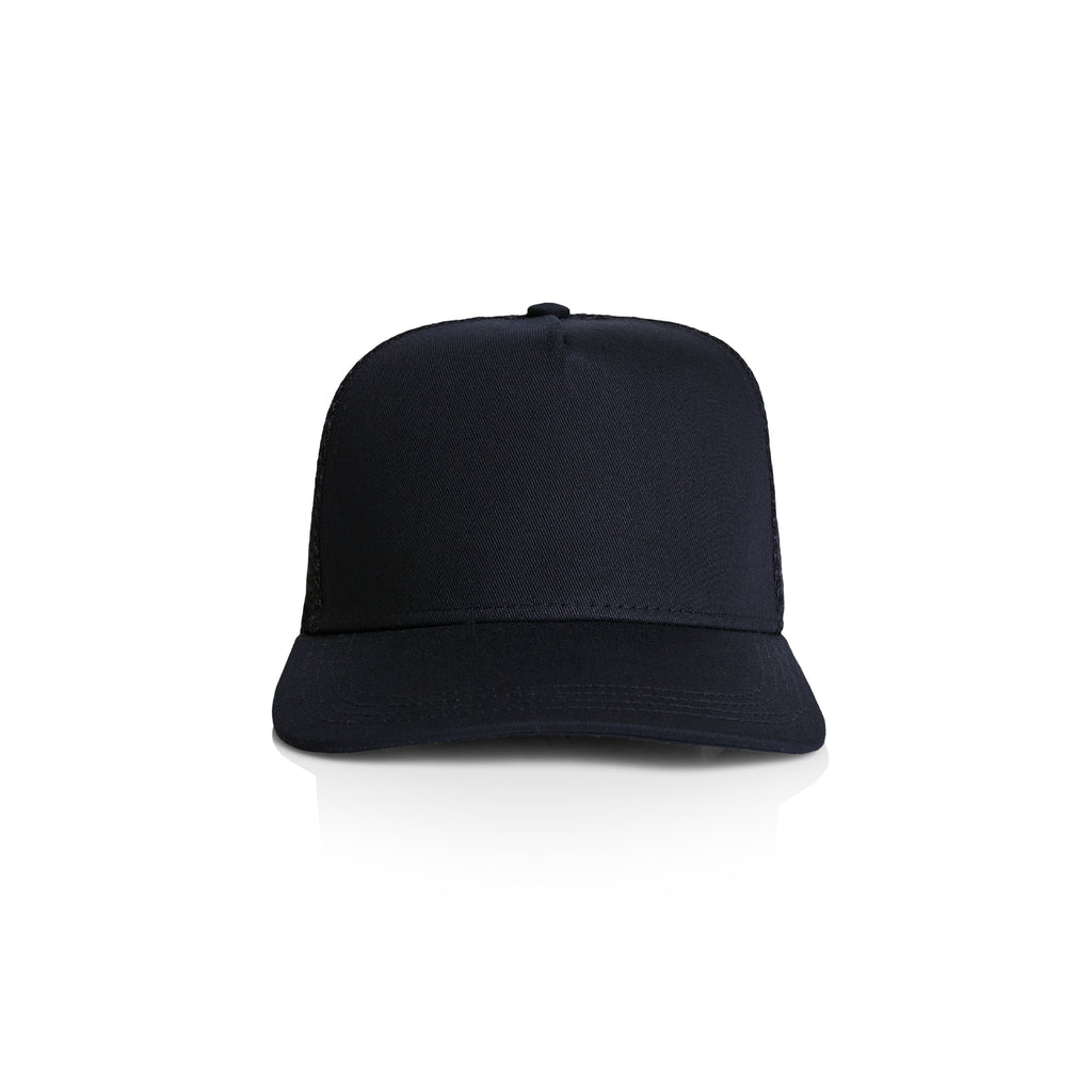 Ascolour Stock Trucker Cap 1108 Trucker Cap Navy Front - Custom Printed - Print Blanc