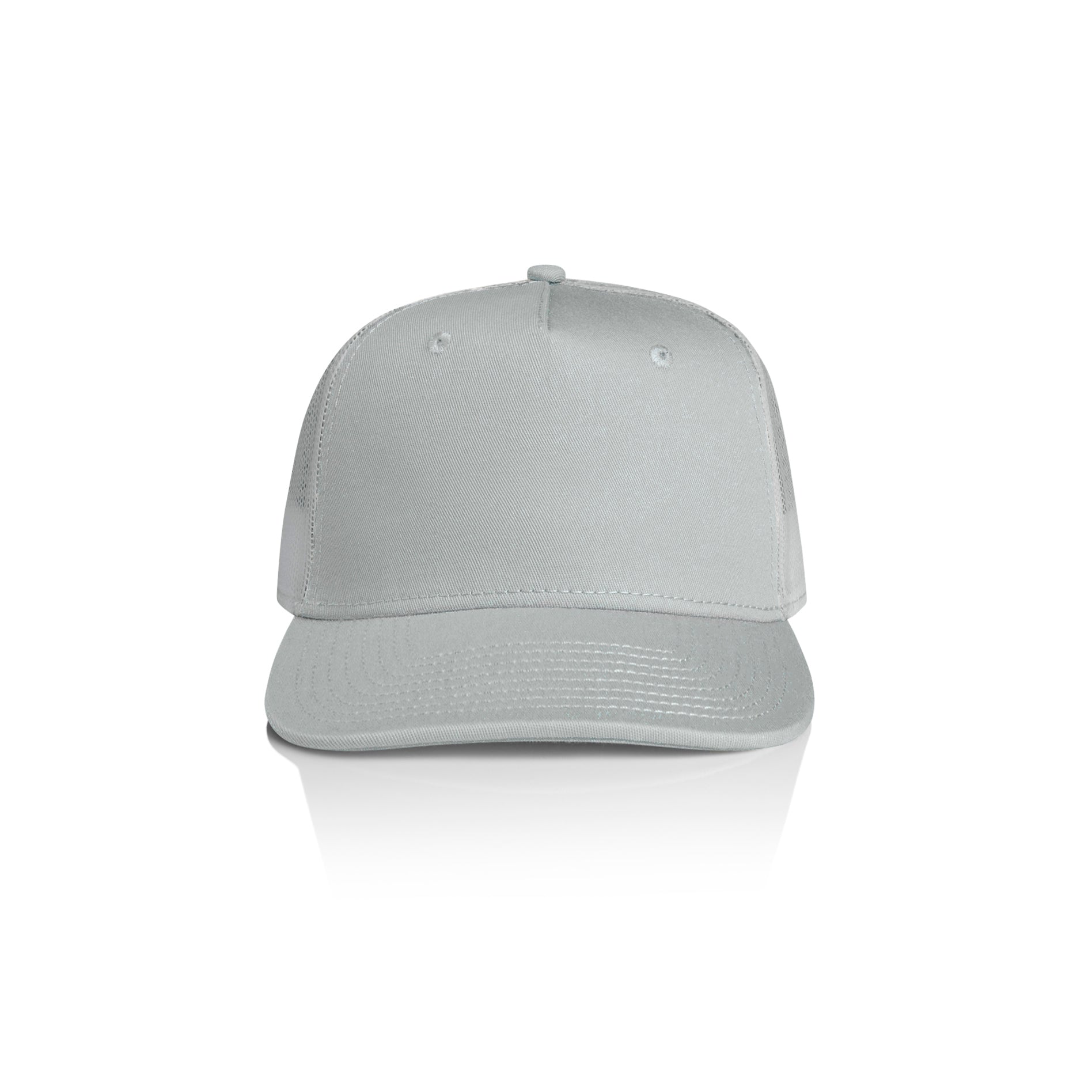 Ascolour Stock Trucker Cap 1108 Trucker Cap Smoke Front - Custom Printed - Print Blanc