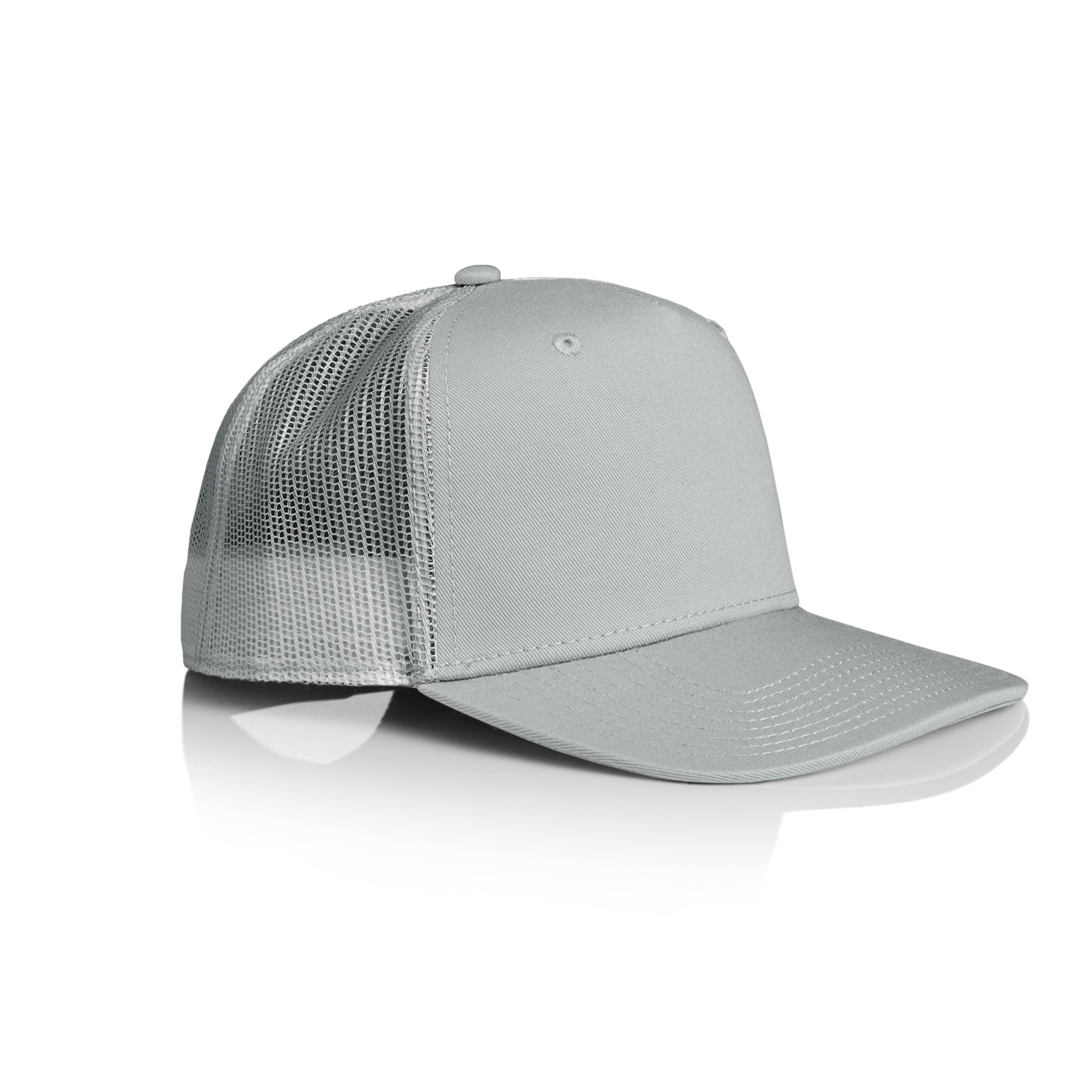 Ascolour Stock Trucker Cap 1108 Trucker Cap Smoke Side - Custom Printed - Print Blanc
