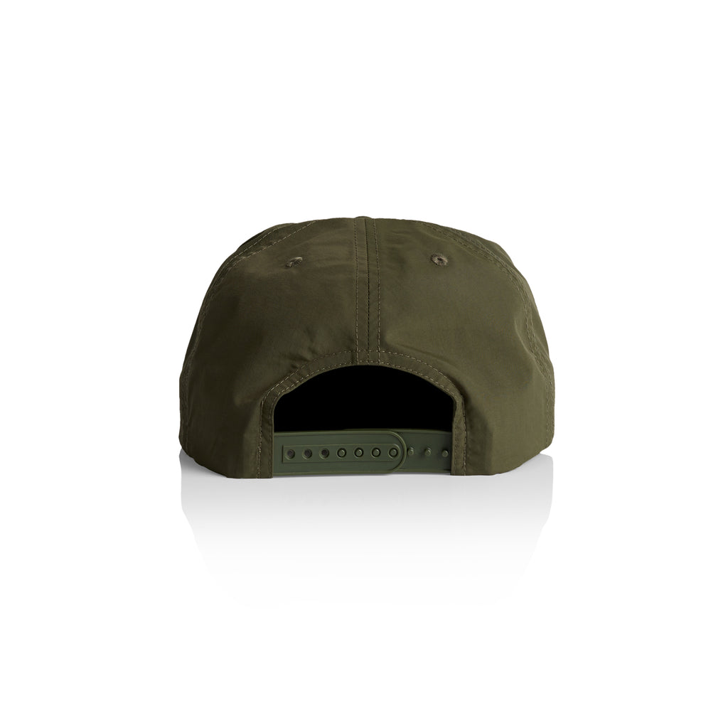 Ascolour Surf Cap 1114 Surf Cap Army Back - Custom Printed - Print Blanc