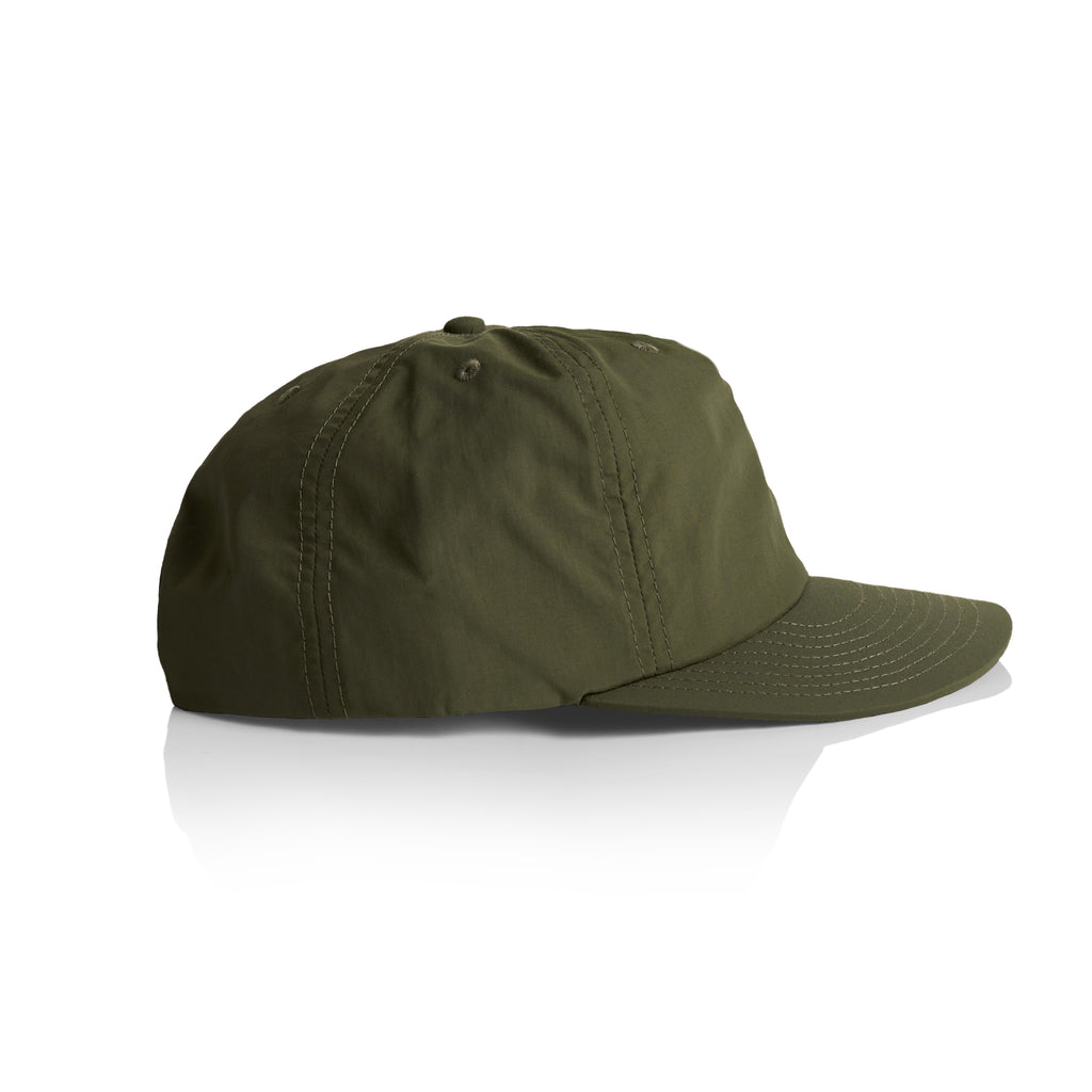 Ascolour Surf Cap 1114 Surf Cap Army Side - Custom Printed - Print Blanc