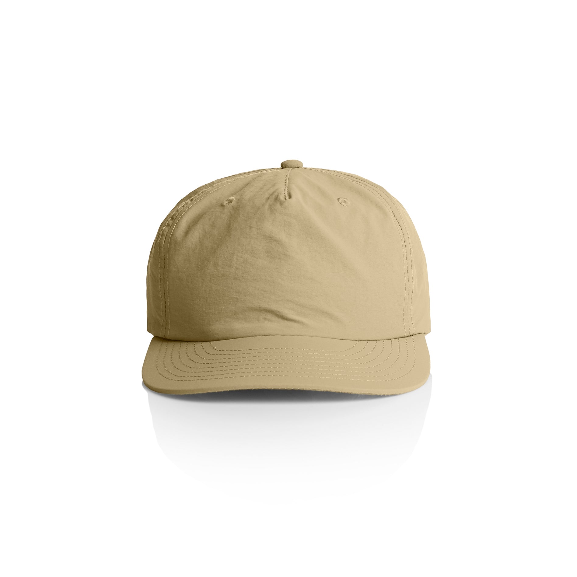Ascolour Surf Cap 1114 Surf Cap Khaki Front - Custom Printed - Print Blanc