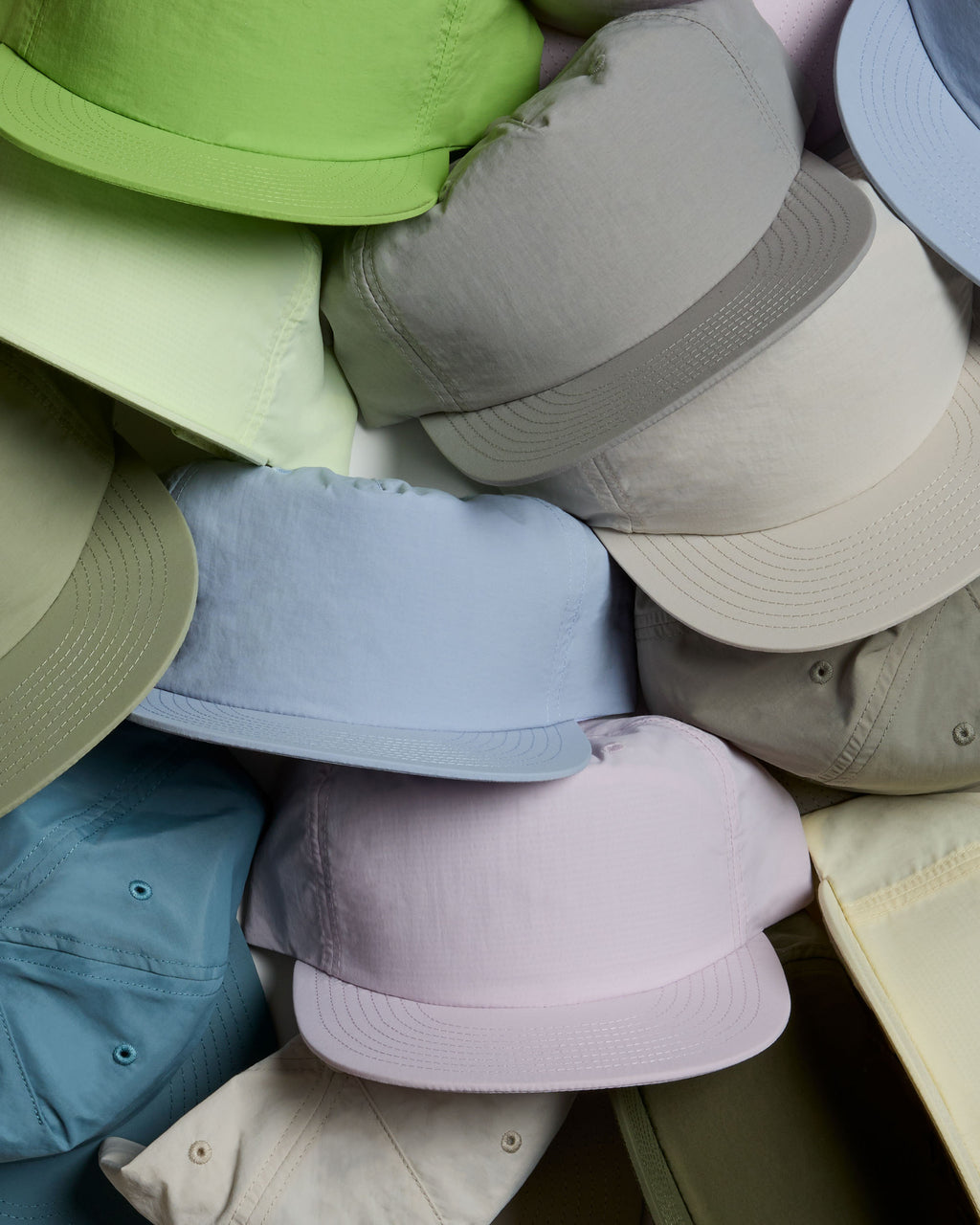 Ascolour Surf Cap 1114 Surf Cap Loose Group Front - Custom Printed - Print Blanc
