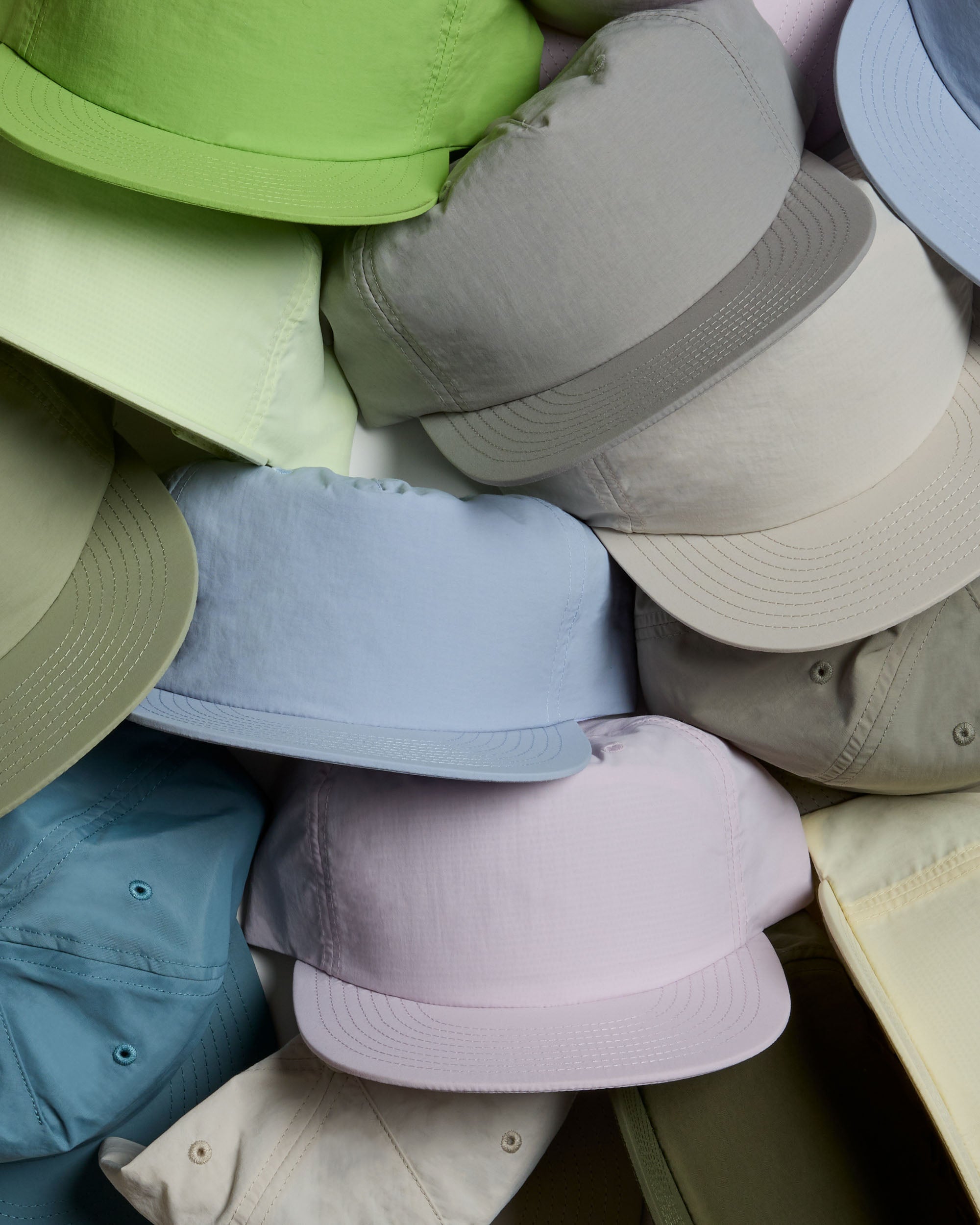 Ascolour Surf Cap 1114 Surf Cap Loose Group Front - Custom Printed - Print Blanc