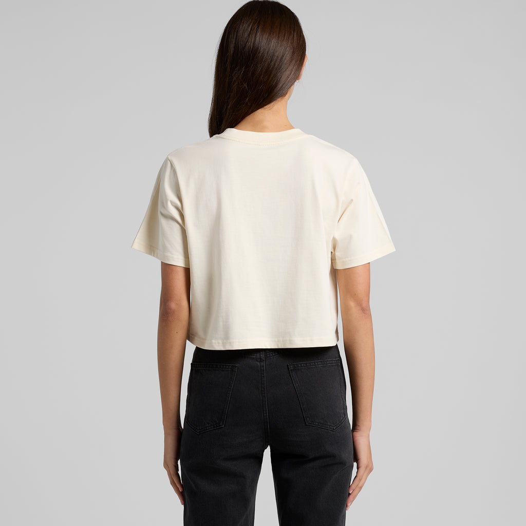 Ascolour Wos Classic Crop Tee 4072 Wos Classic Crop Tee Back - Custom Printed - Print Blanc