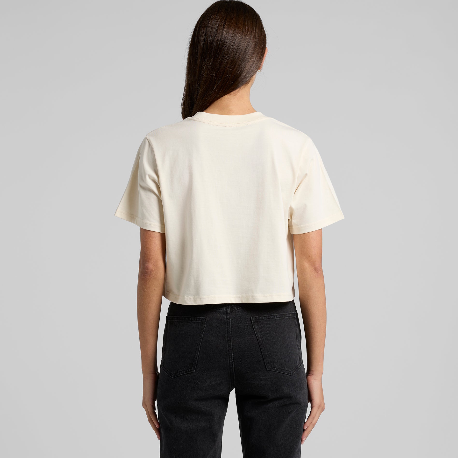 Ascolour Wos Classic Crop Tee 4072 Wos Classic Crop Tee Back - Custom Printed - Print Blanc