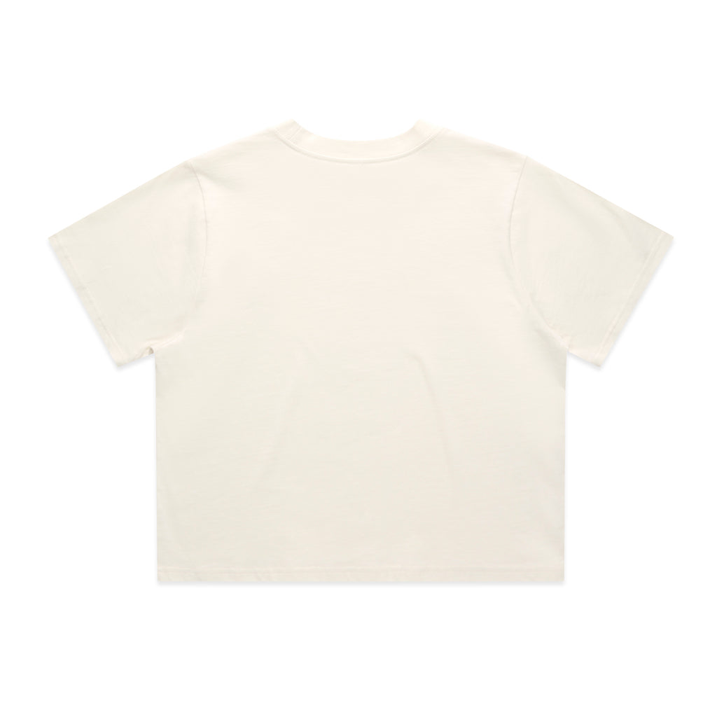 Ascolour Wos Classic Crop Tee 4072 Wos Classic Crop Tee Ecru Back - Custom Printed - Print Blanc