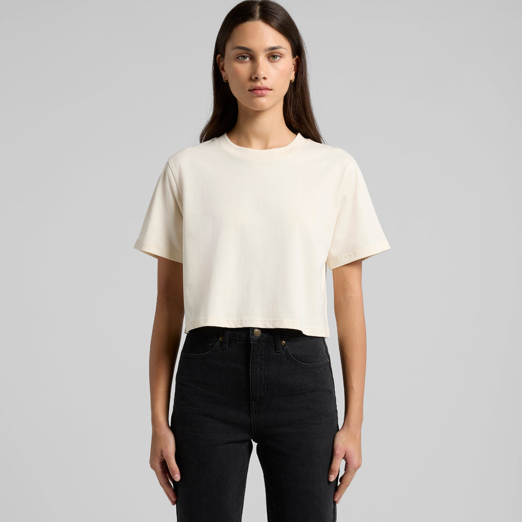 Ascolour Wos Classic Crop Tee 4072 Wos Classic Crop Tee Main Front - Custom Printed - Print Blanc