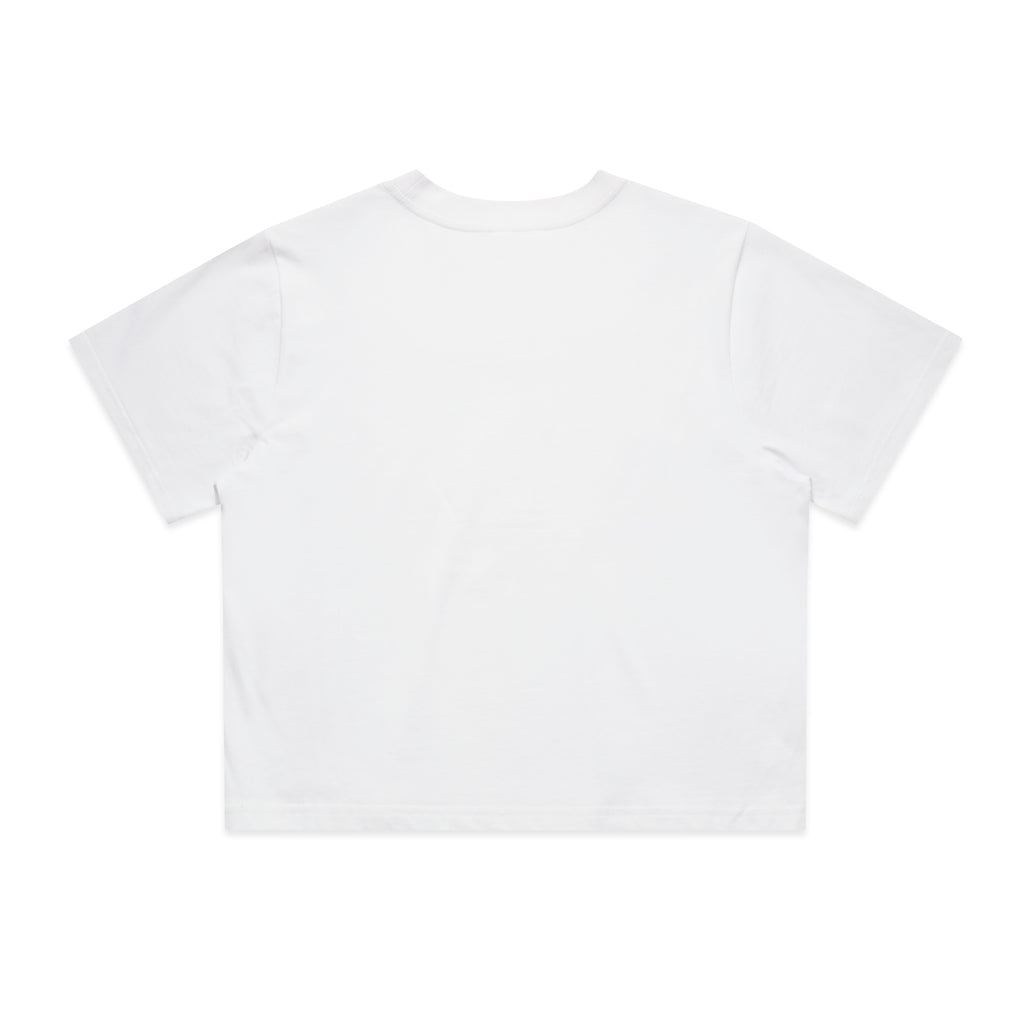 Ascolour Wos Classic Crop Tee 4072 Wos Classic Crop Tee White Back - Custom Printed - Print Blanc