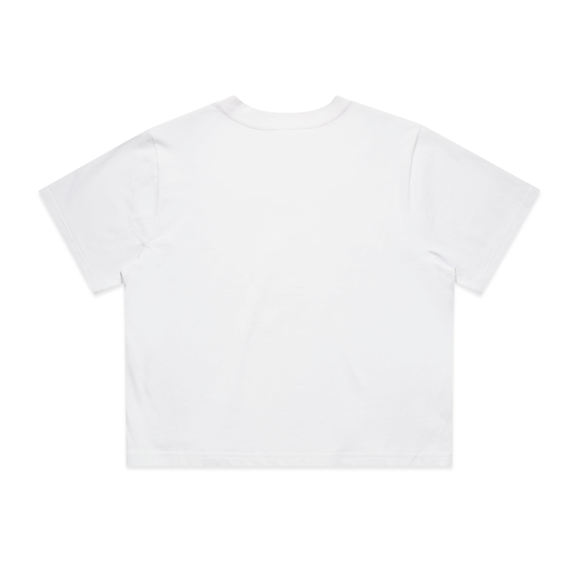 Ascolour Wos Classic Crop Tee 4072 Wos Classic Crop Tee White Back - Custom Printed - Print Blanc