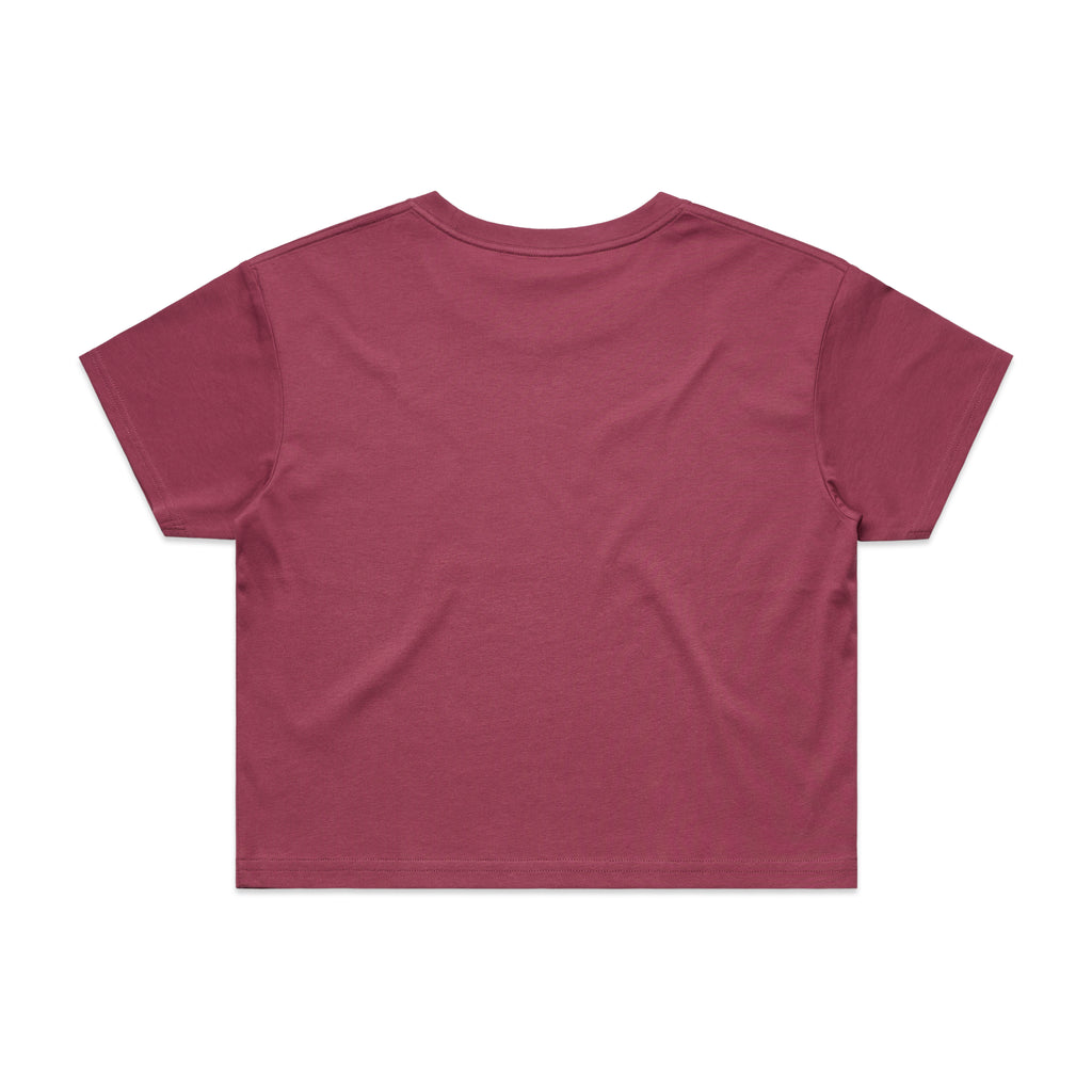 Ascolour Wos Crop Tee 4062 Crop Tee Berry Back - Custom Printed - Print Blanc