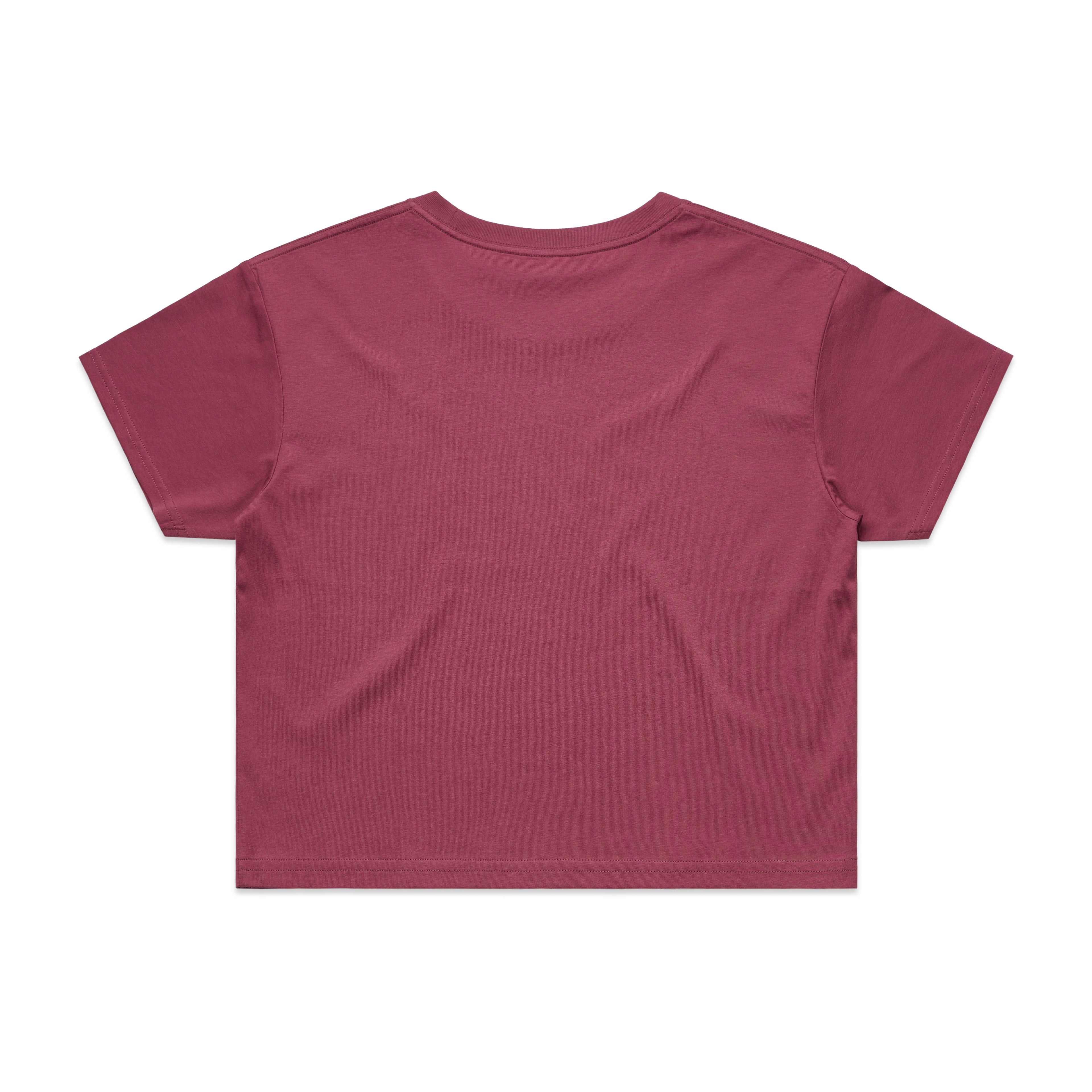 Ascolour Wos Crop Tee 4062 Crop Tee Berry Back - Custom Printed - Print Blanc