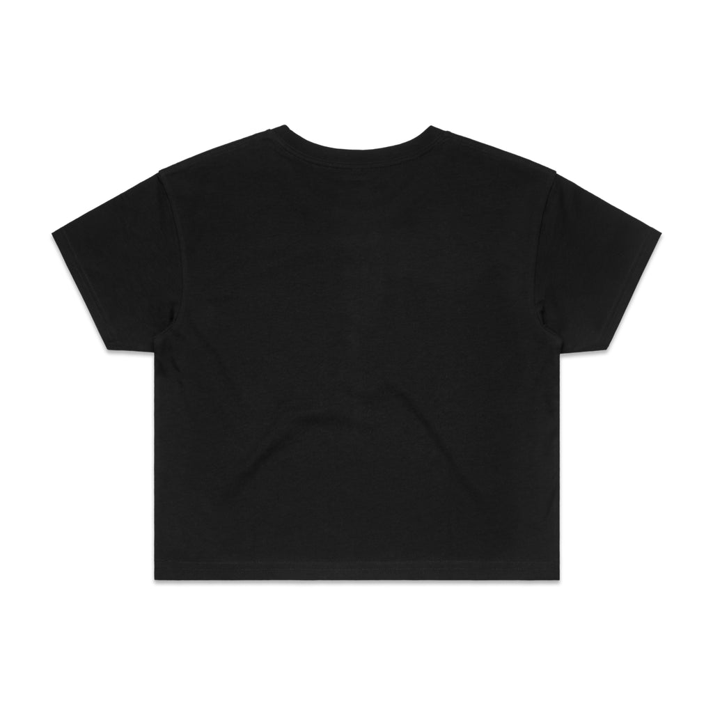 Ascolour Wos Crop Tee 4062 Crop Tee Black Back - Custom Printed - Print Blanc
