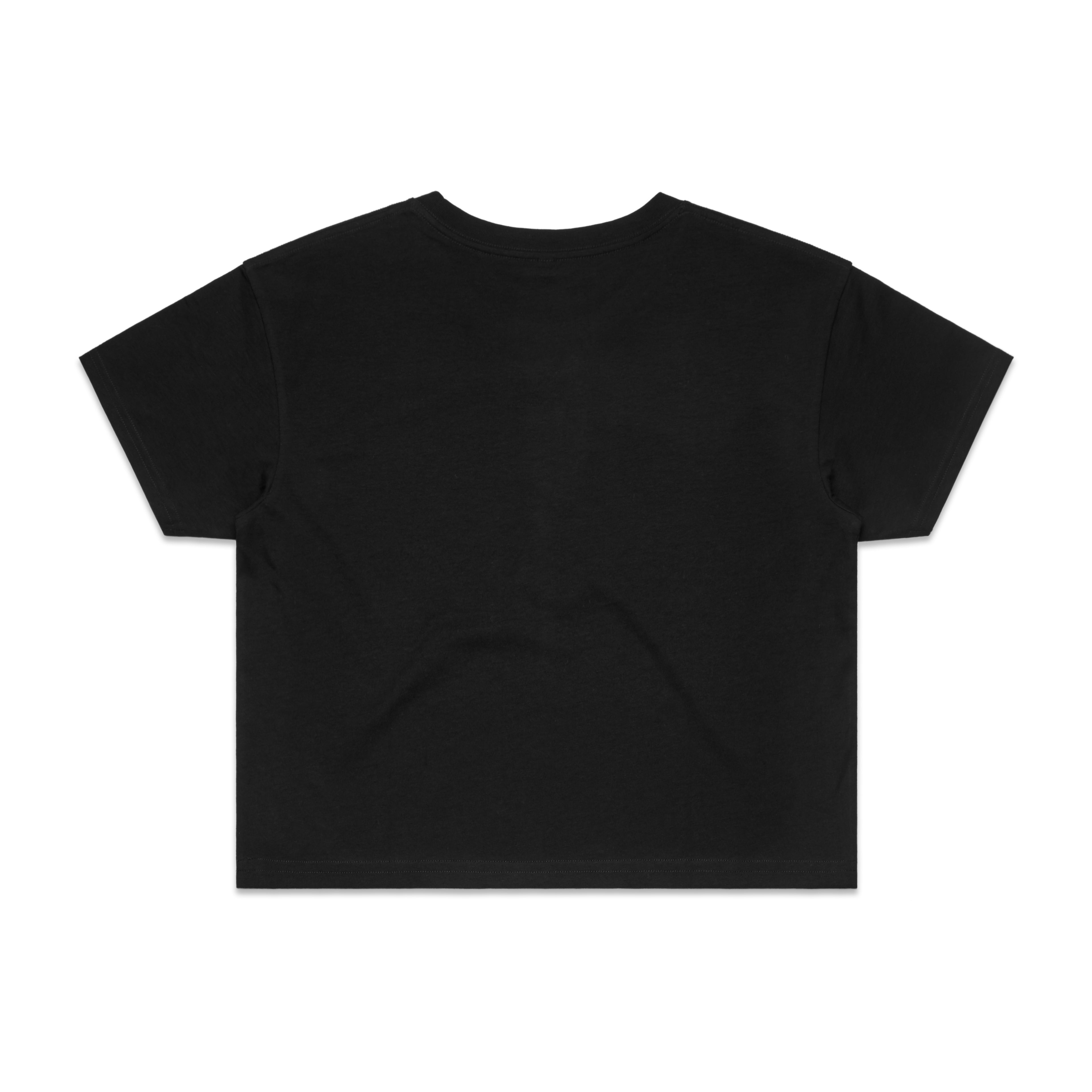 Ascolour Wos Crop Tee 4062 Crop Tee Black Back - Custom Printed - Print Blanc