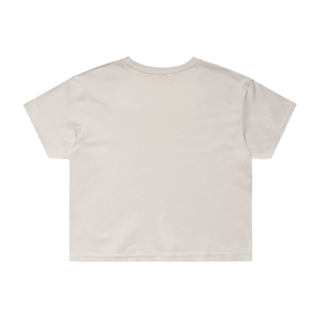 Ascolour Wos Crop Tee 4062 Crop Tee Bone Back - Custom Printed - Print Blanc