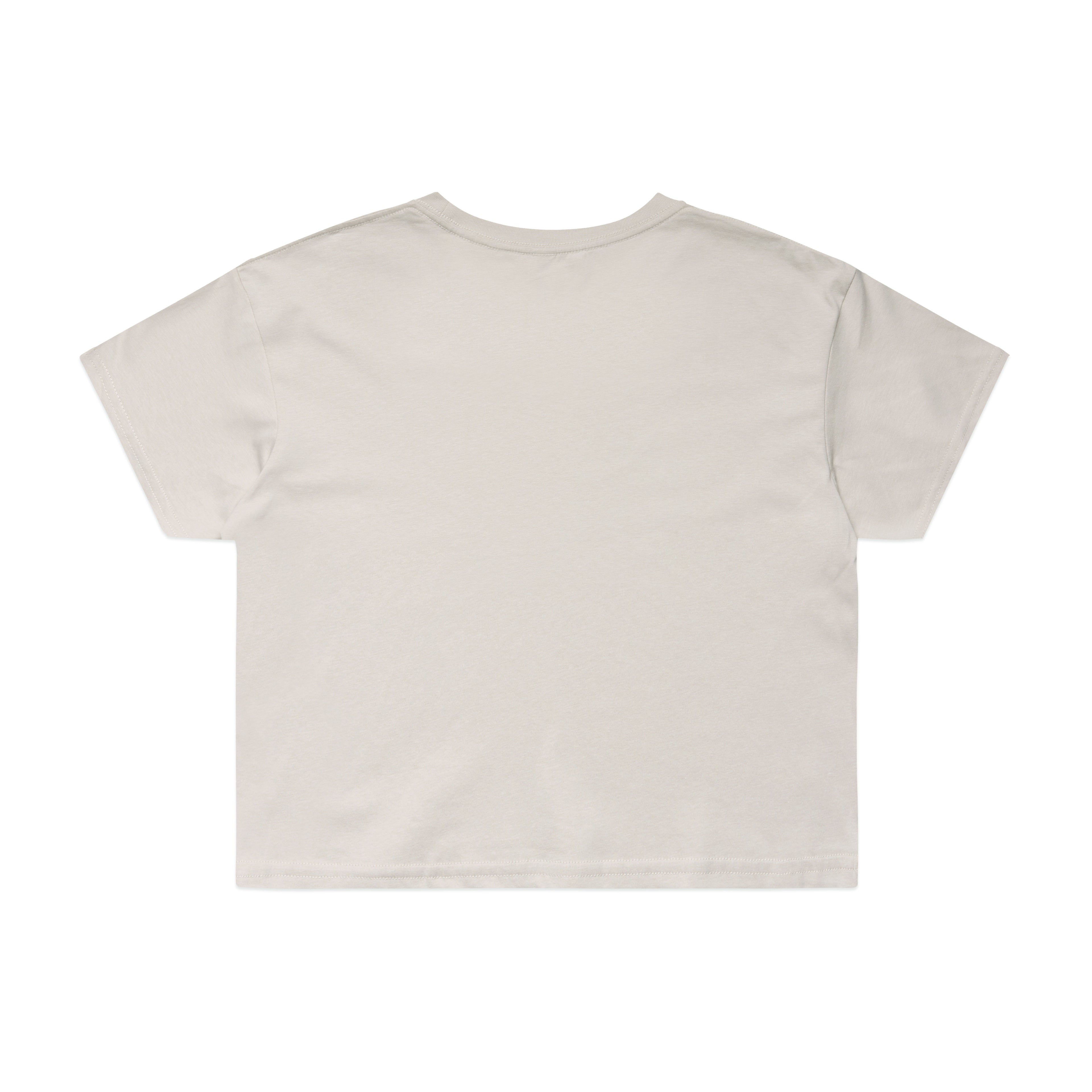 Ascolour Wos Crop Tee 4062 Crop Tee Bone Back - Custom Printed - Print Blanc