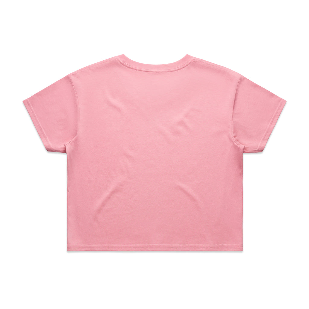 Ascolour Wos Crop Tee 4062 Crop Tee Bubblegum Back - Custom Printed - Print Blanc