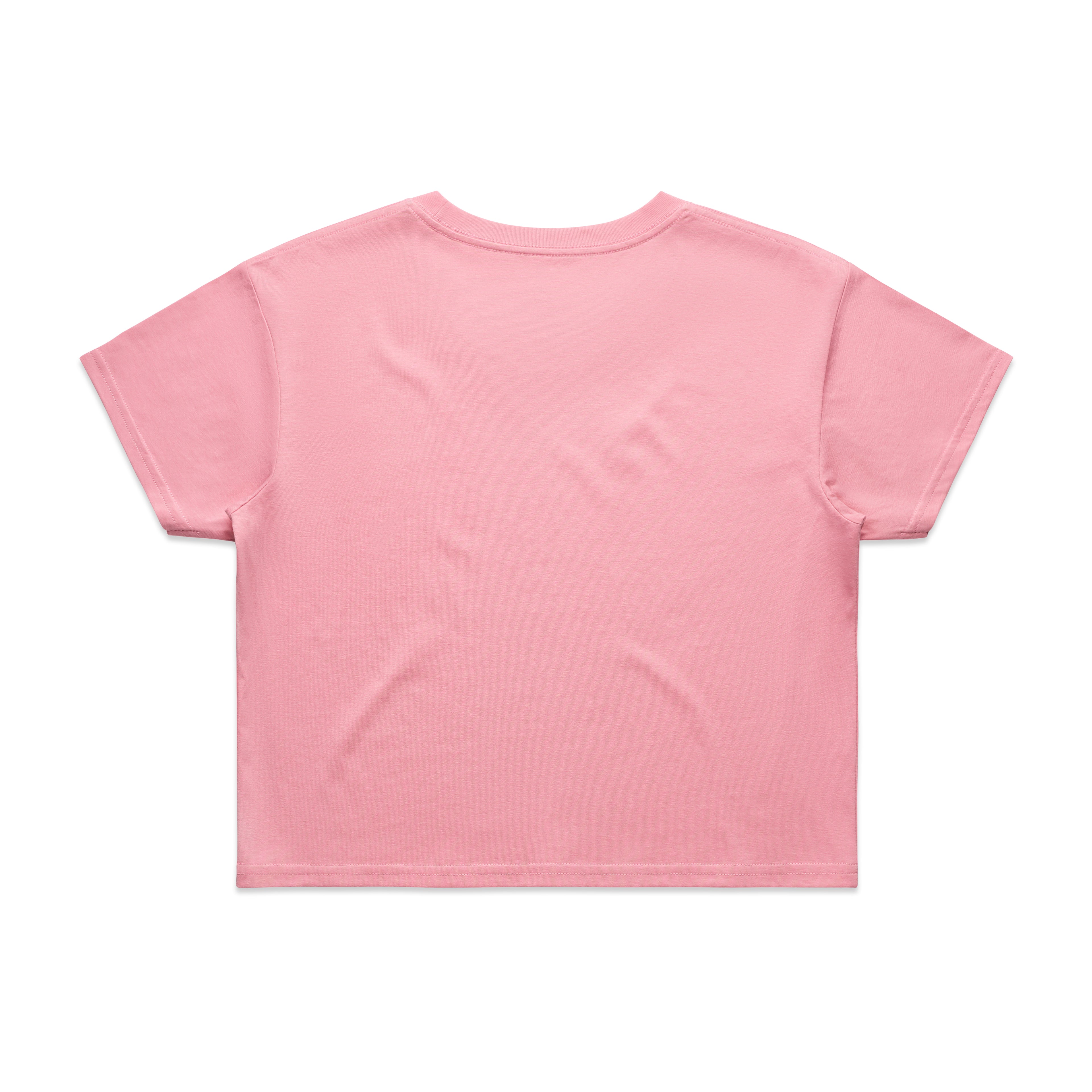 Ascolour Wos Crop Tee 4062 Crop Tee Bubblegum Back - Custom Printed - Print Blanc