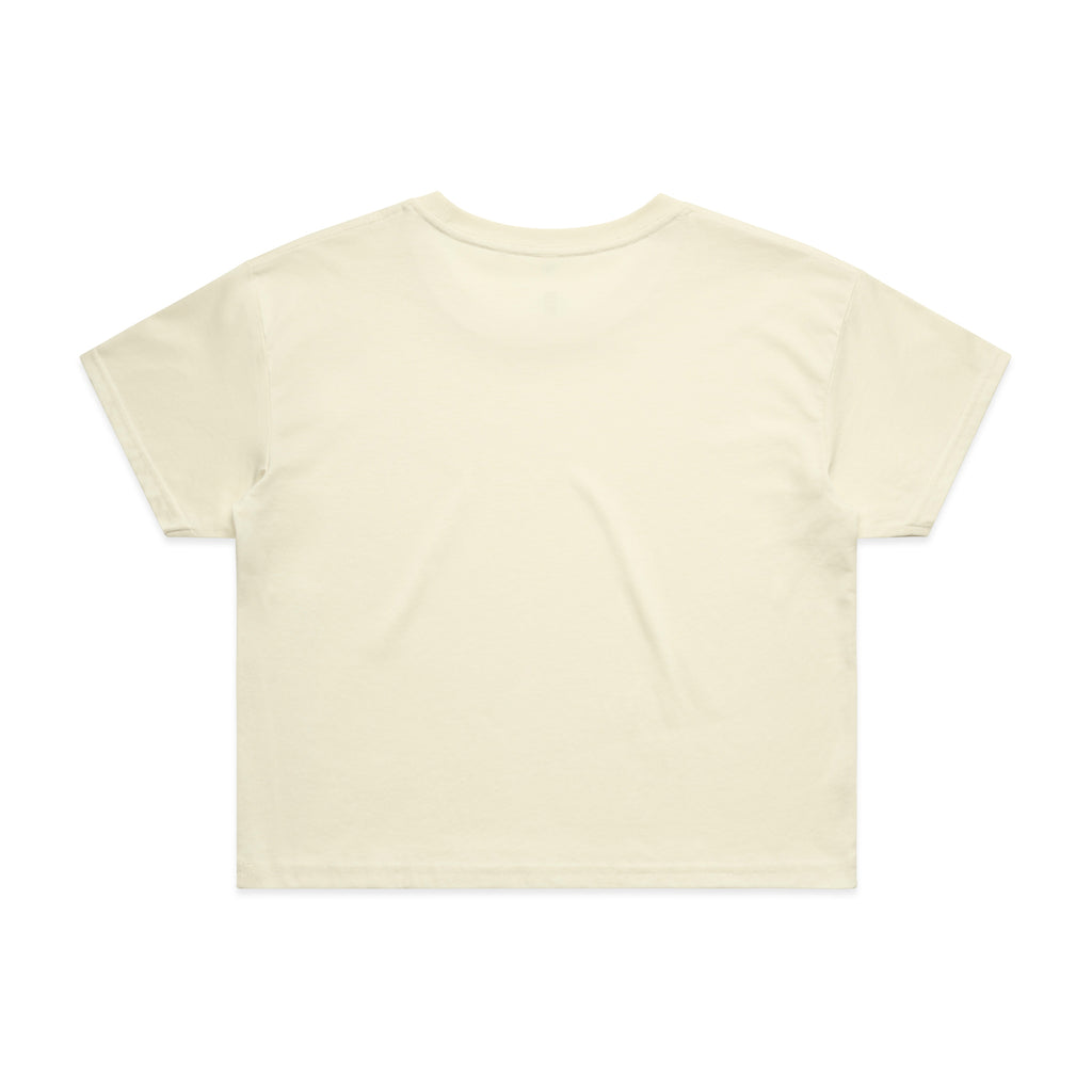 Ascolour Wos Crop Tee 4062 Crop Tee Butter Back - Custom Printed - Print Blanc