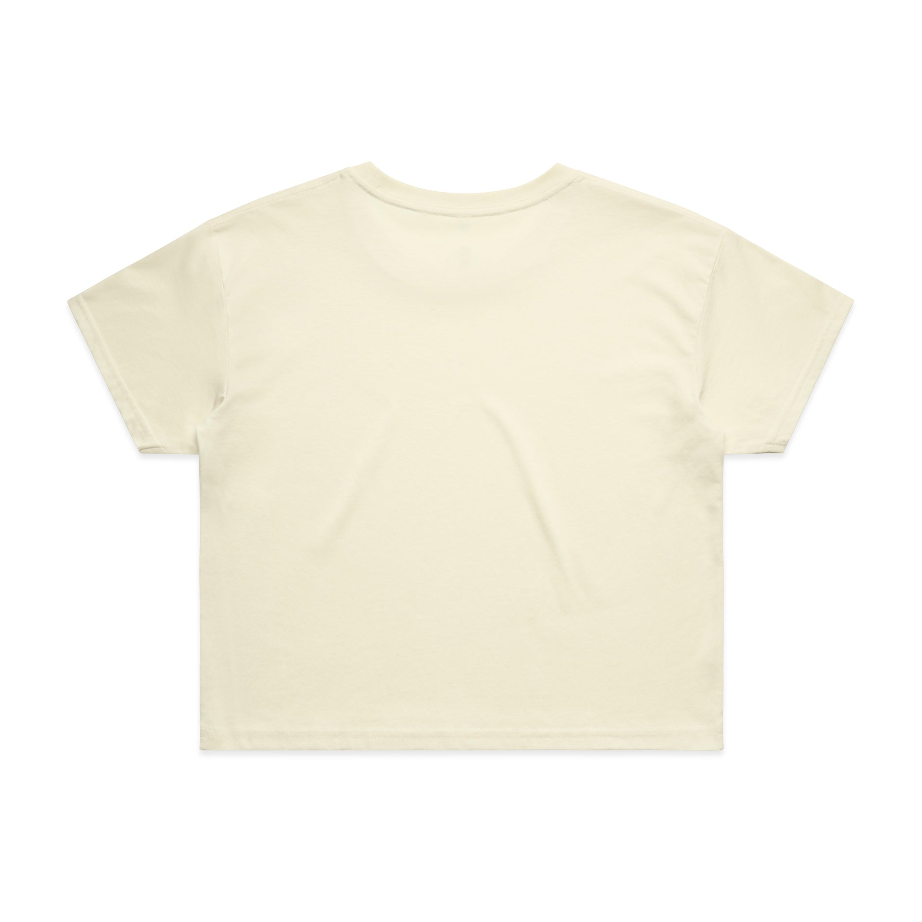 Ascolour Wos Crop Tee 4062 Crop Tee Butter Back - Custom Printed - Print Blanc