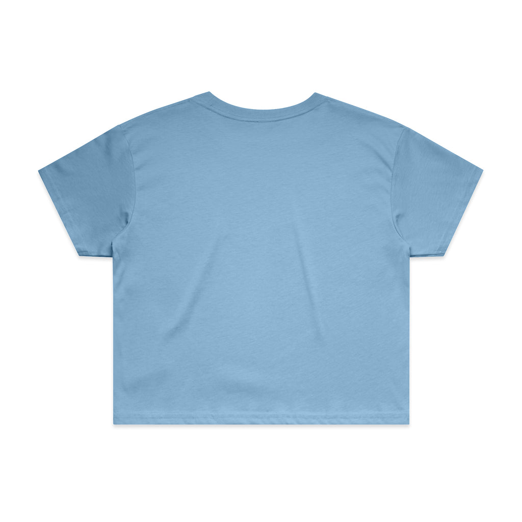 Ascolour Wos Crop Tee 4062 Crop Tee Carolina Blue Back - Custom Printed - Print Blanc