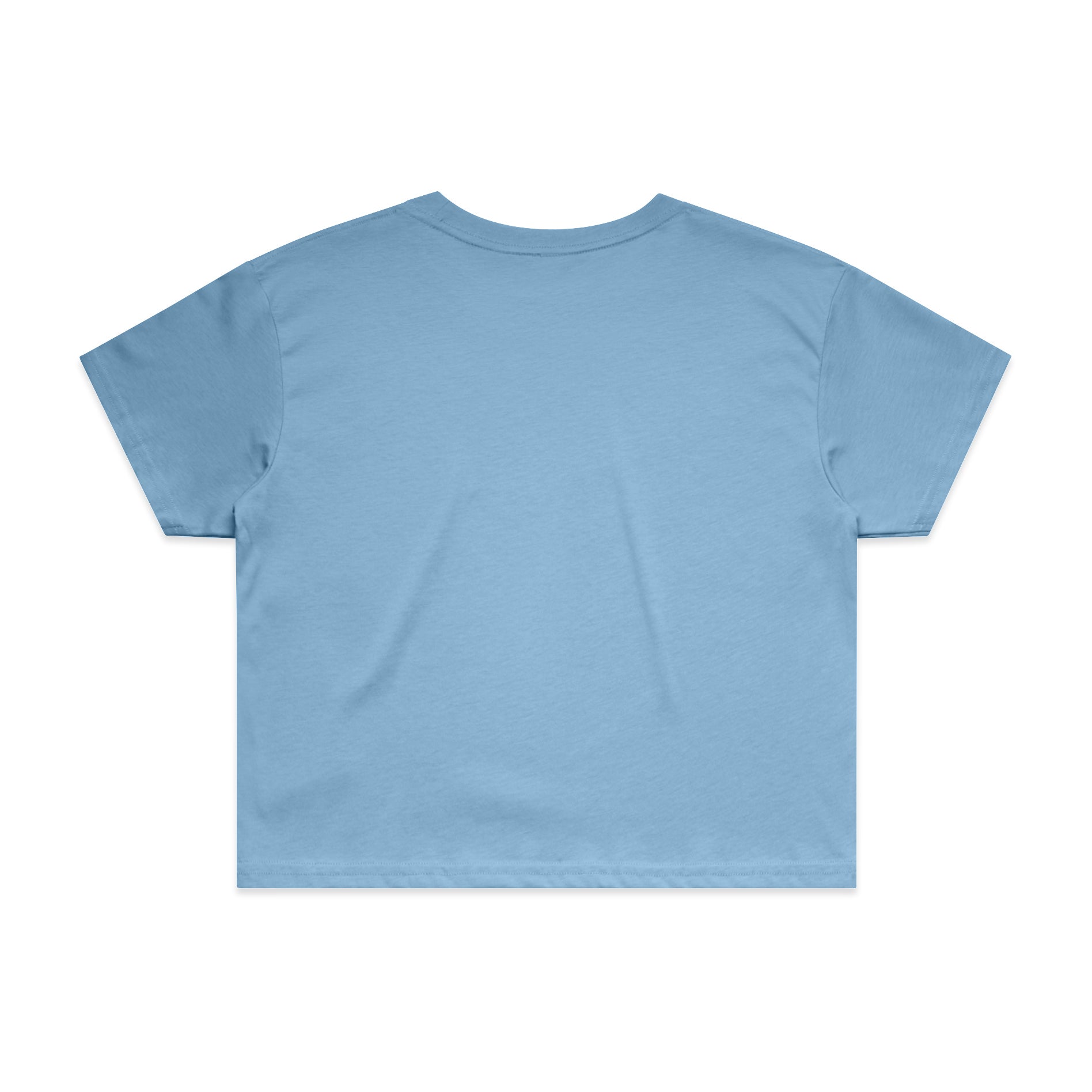 Ascolour Wos Crop Tee 4062 Crop Tee Carolina Blue Back - Custom Printed - Print Blanc