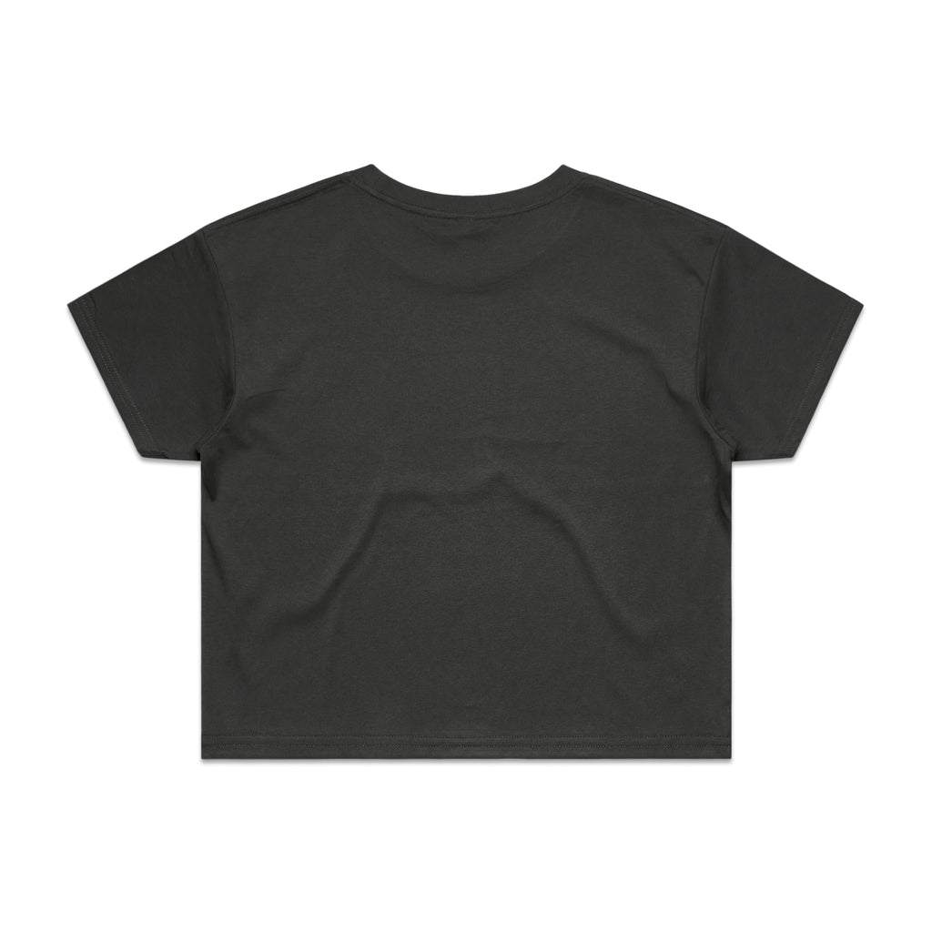 Ascolour Wos Crop Tee 4062 Crop Tee Coal Back - Custom Printed - Print Blanc