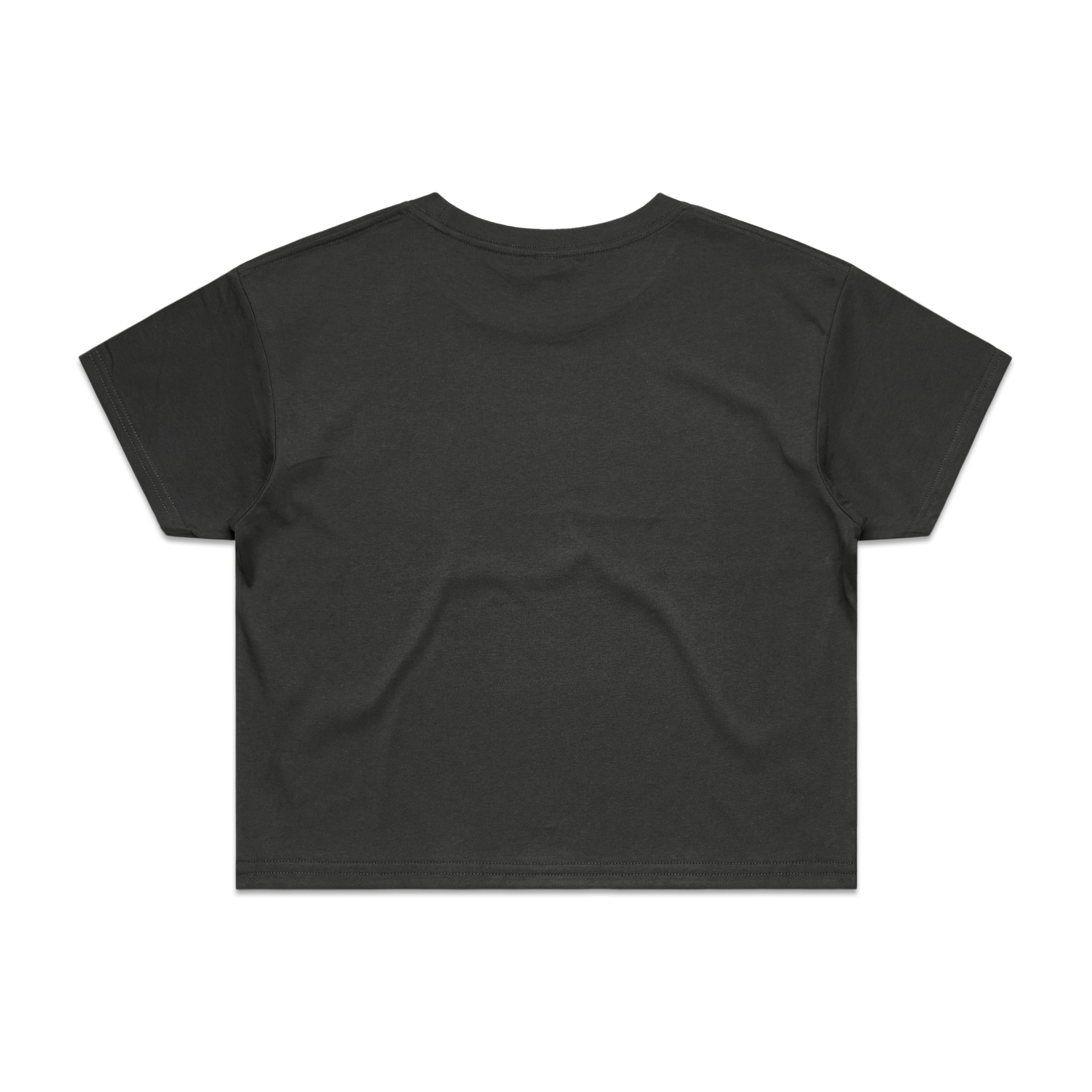 Ascolour Wos Crop Tee 4062 Crop Tee Coal Back - Custom Printed - Print Blanc