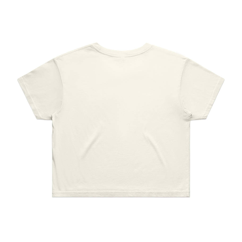 Ascolour Wos Crop Tee 4062 Crop Tee Ecru Back - Custom Printed - Print Blanc