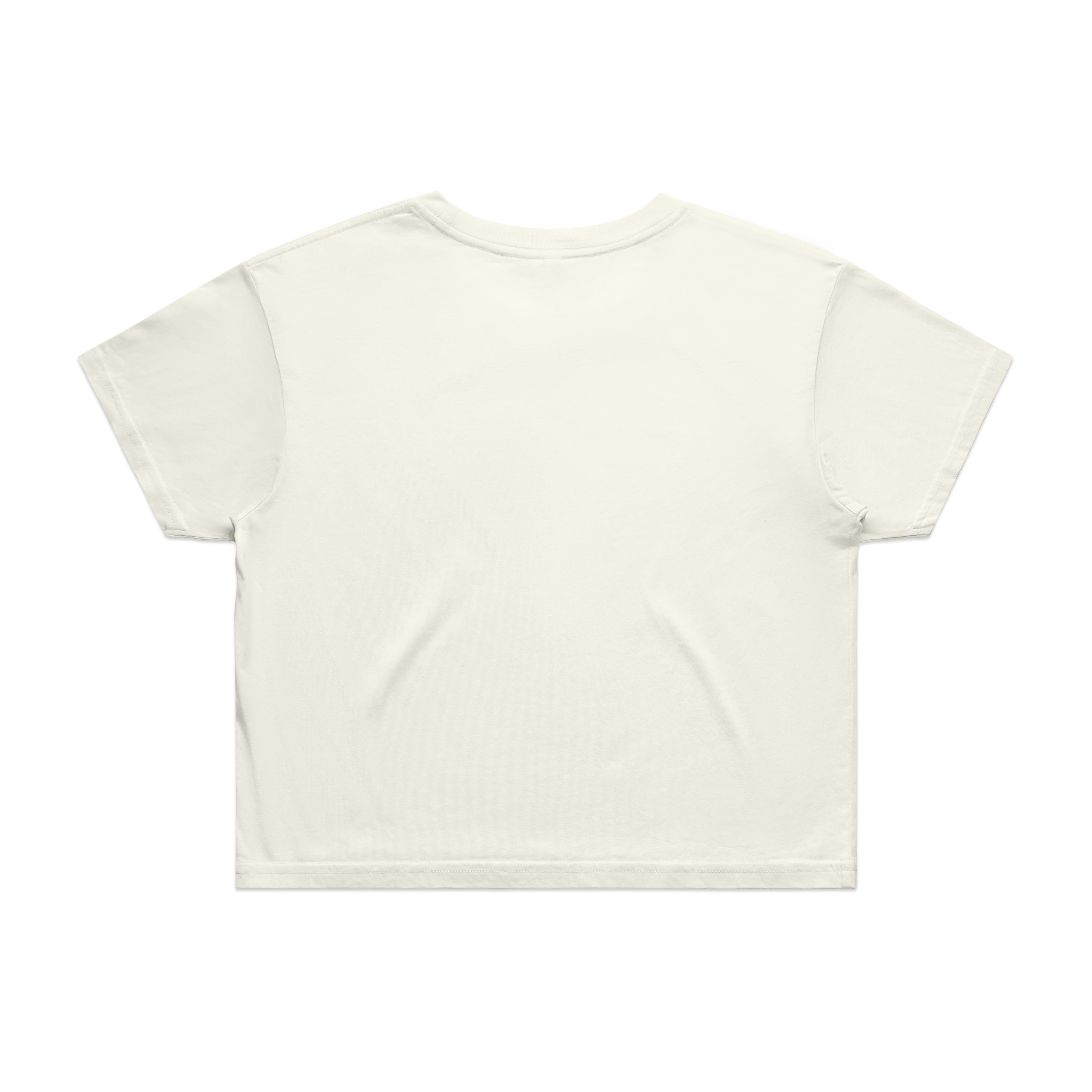 Ascolour Wos Crop Tee 4062 Crop Tee Ecru Back - Custom Printed - Print Blanc