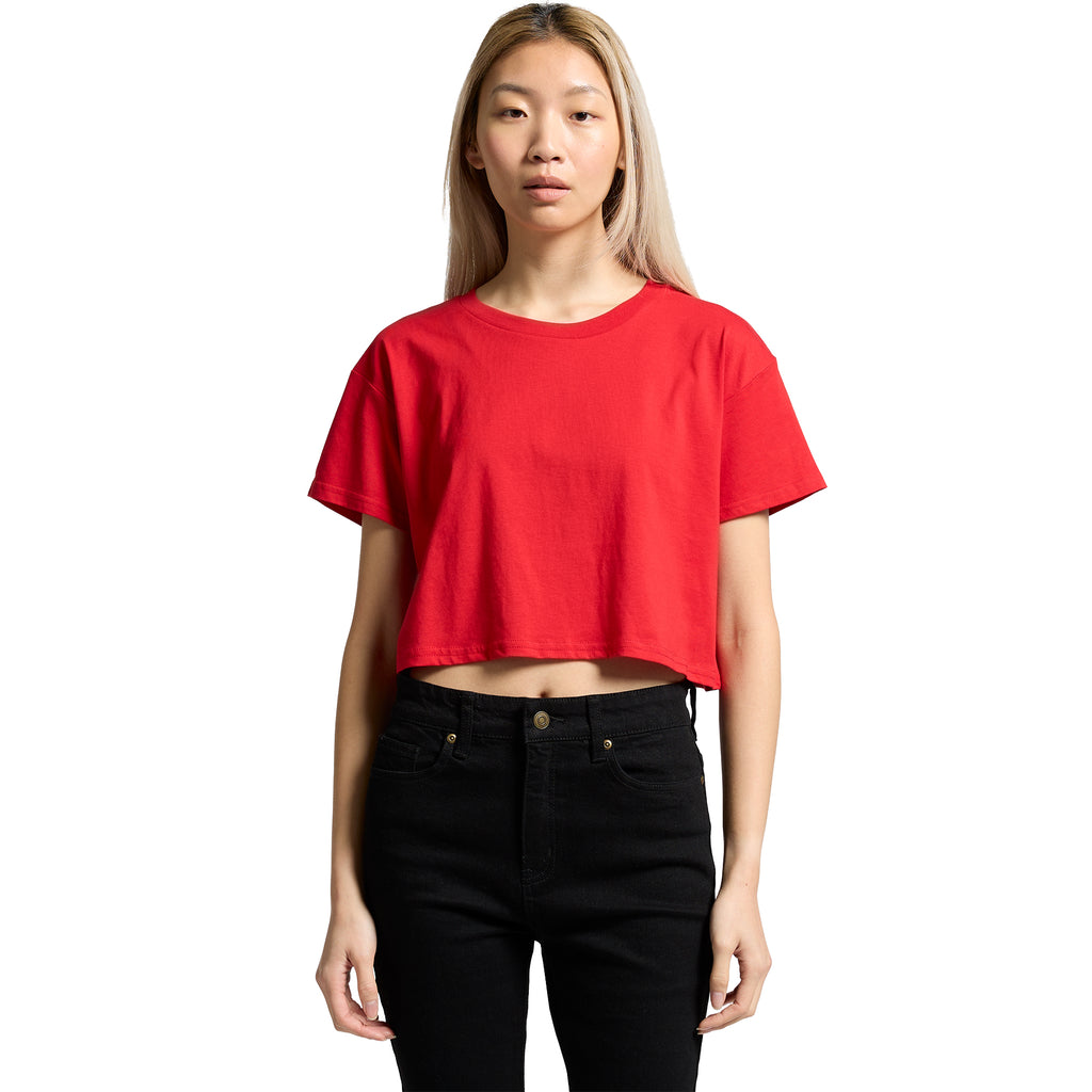 Ascolour Wos Crop Tee 4062 Crop Tee Front - Custom Printed - Print Blanc