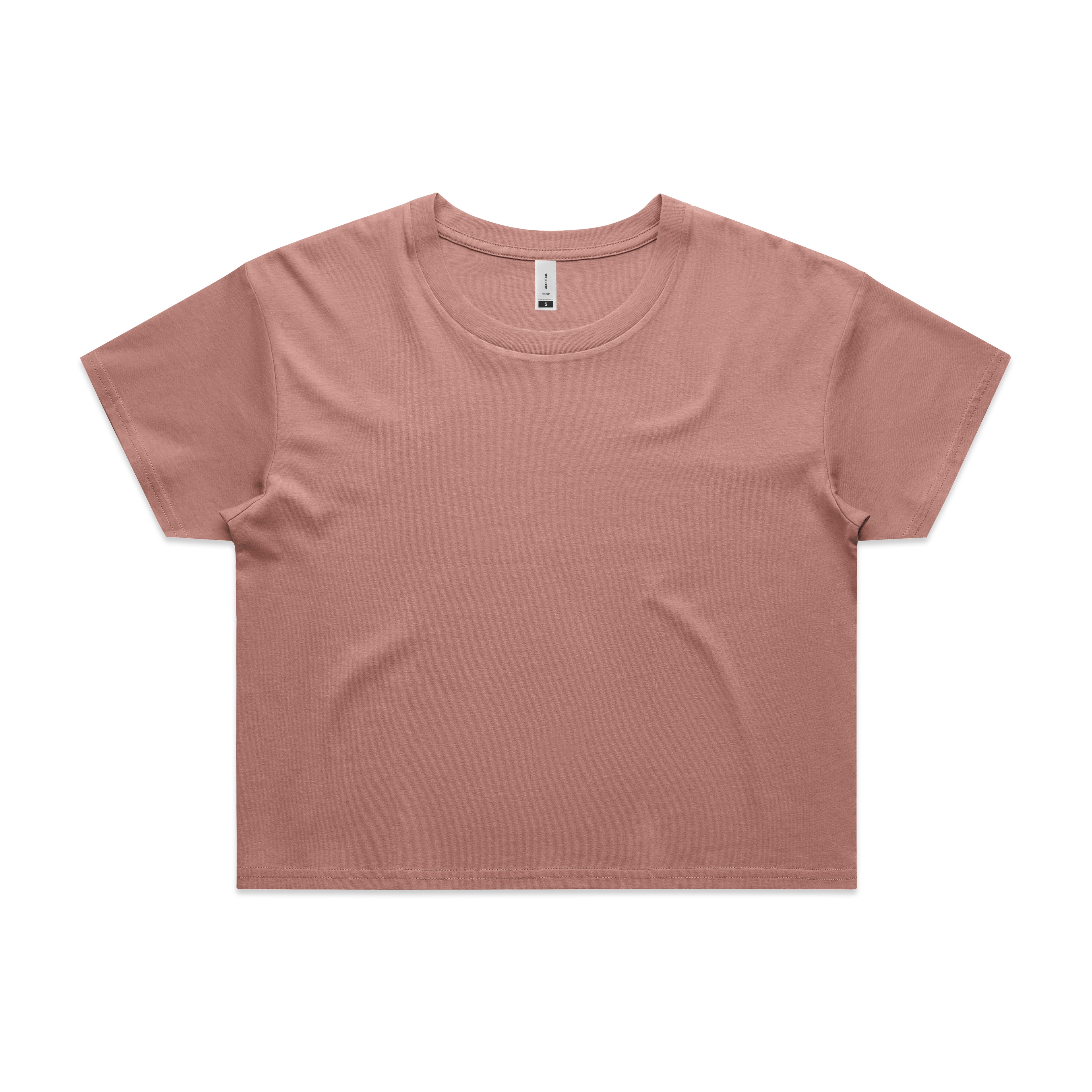 Ascolour Wos Crop Tee 4062 Crop Tee Hazy Pink Front - Custom Printed - Print Blanc