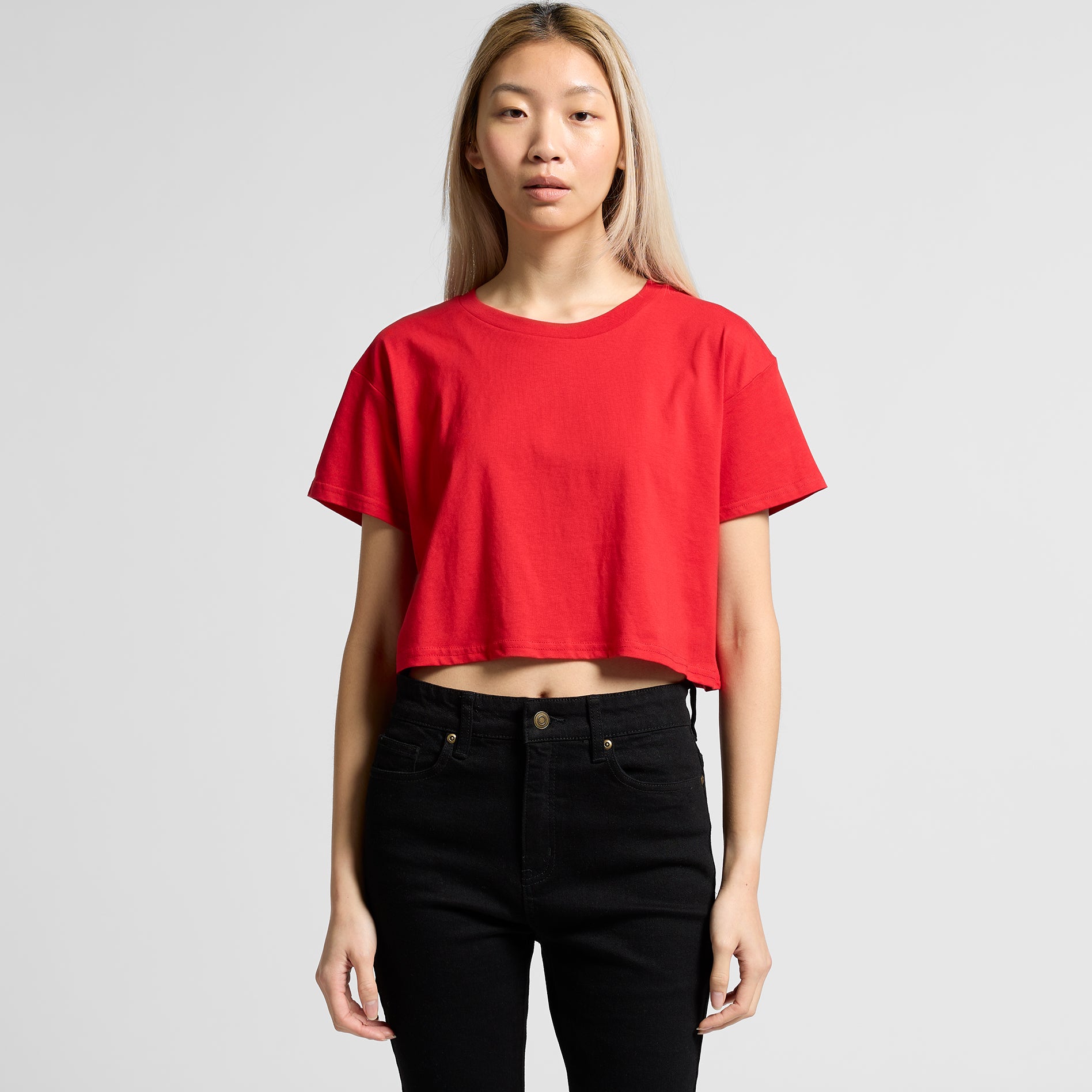 Ascolour Wos Crop Tee 4062 Crop Tee Main Front - Custom Printed - Print Blanc