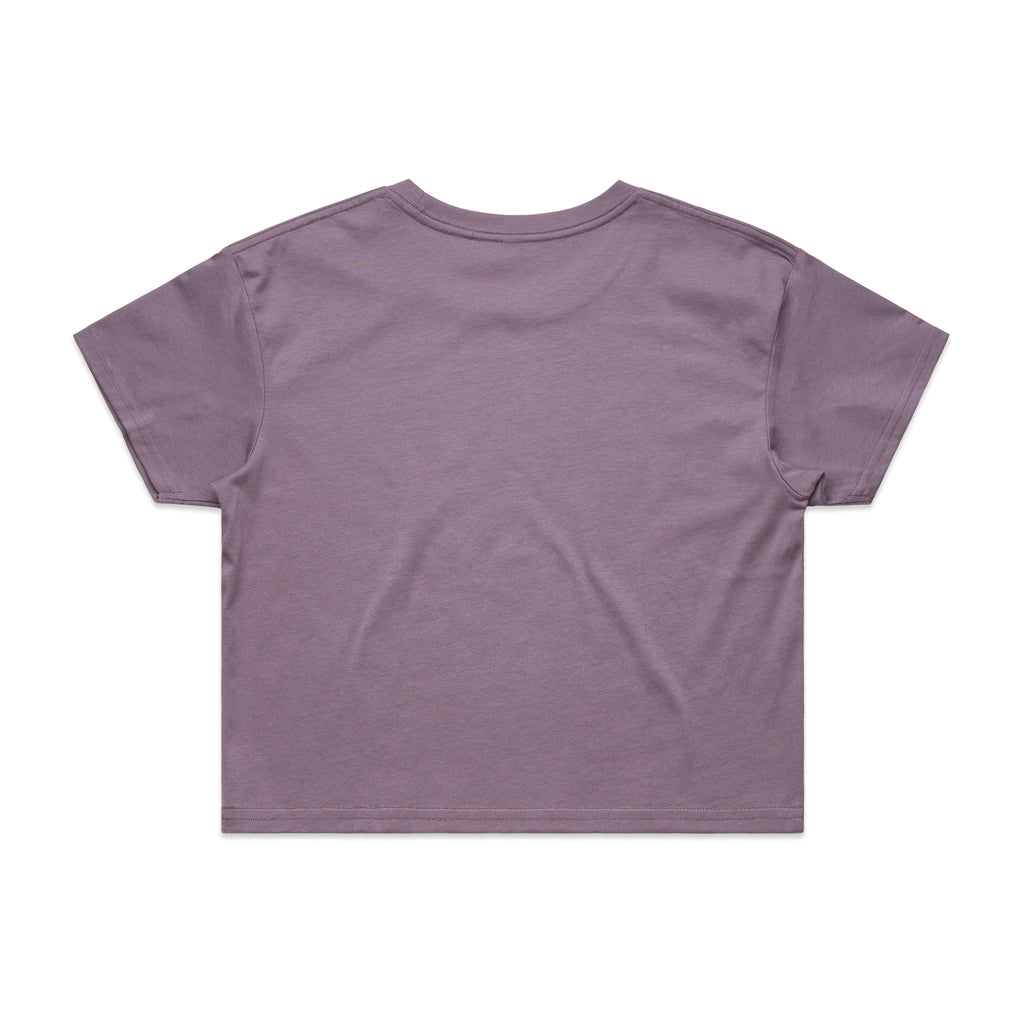 Ascolour Wos Crop Tee 4062 Crop Tee Mauve Back - Custom Printed - Print Blanc