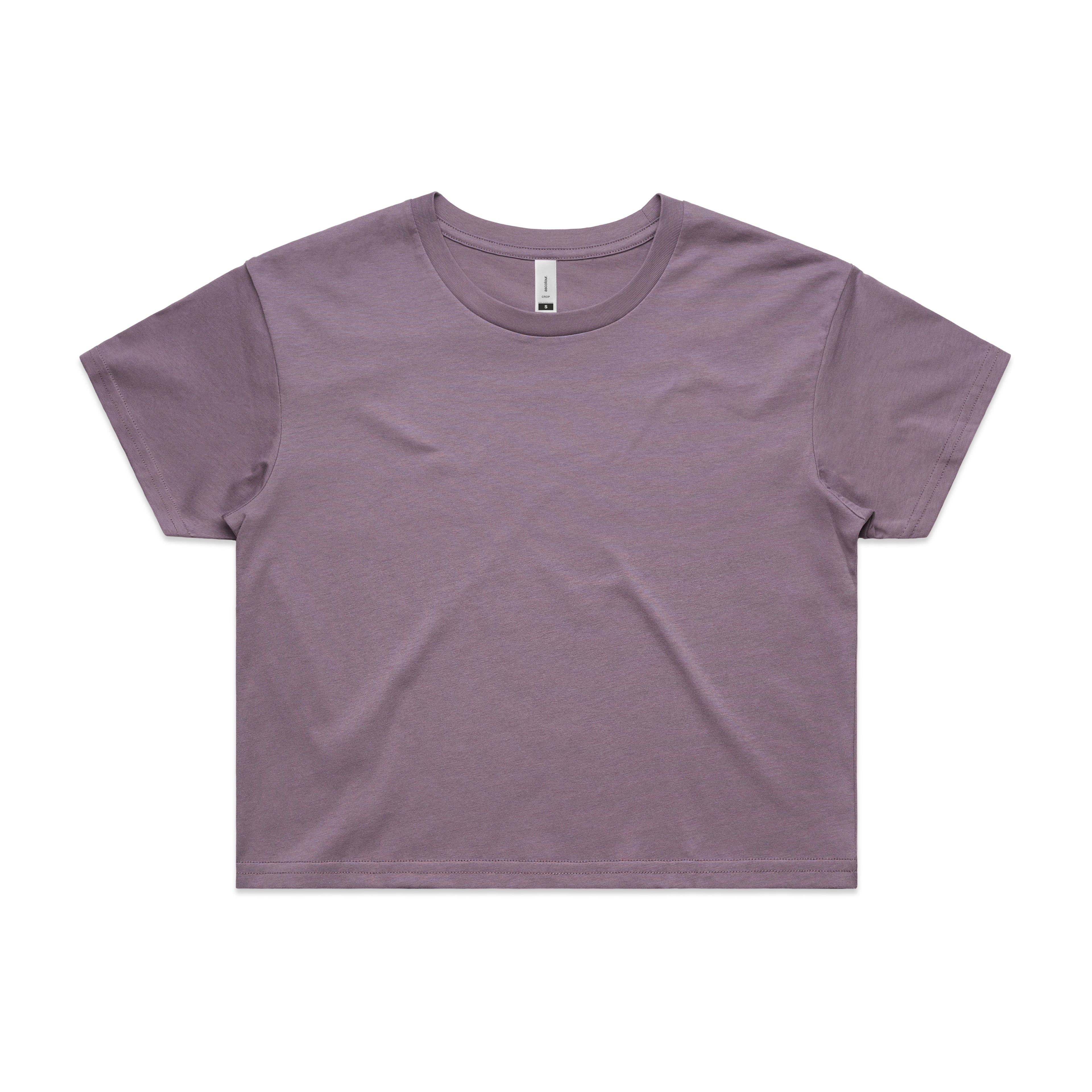 Ascolour Wos Crop Tee 4062 Crop Tee Mauve Front - Custom Printed - Print Blanc